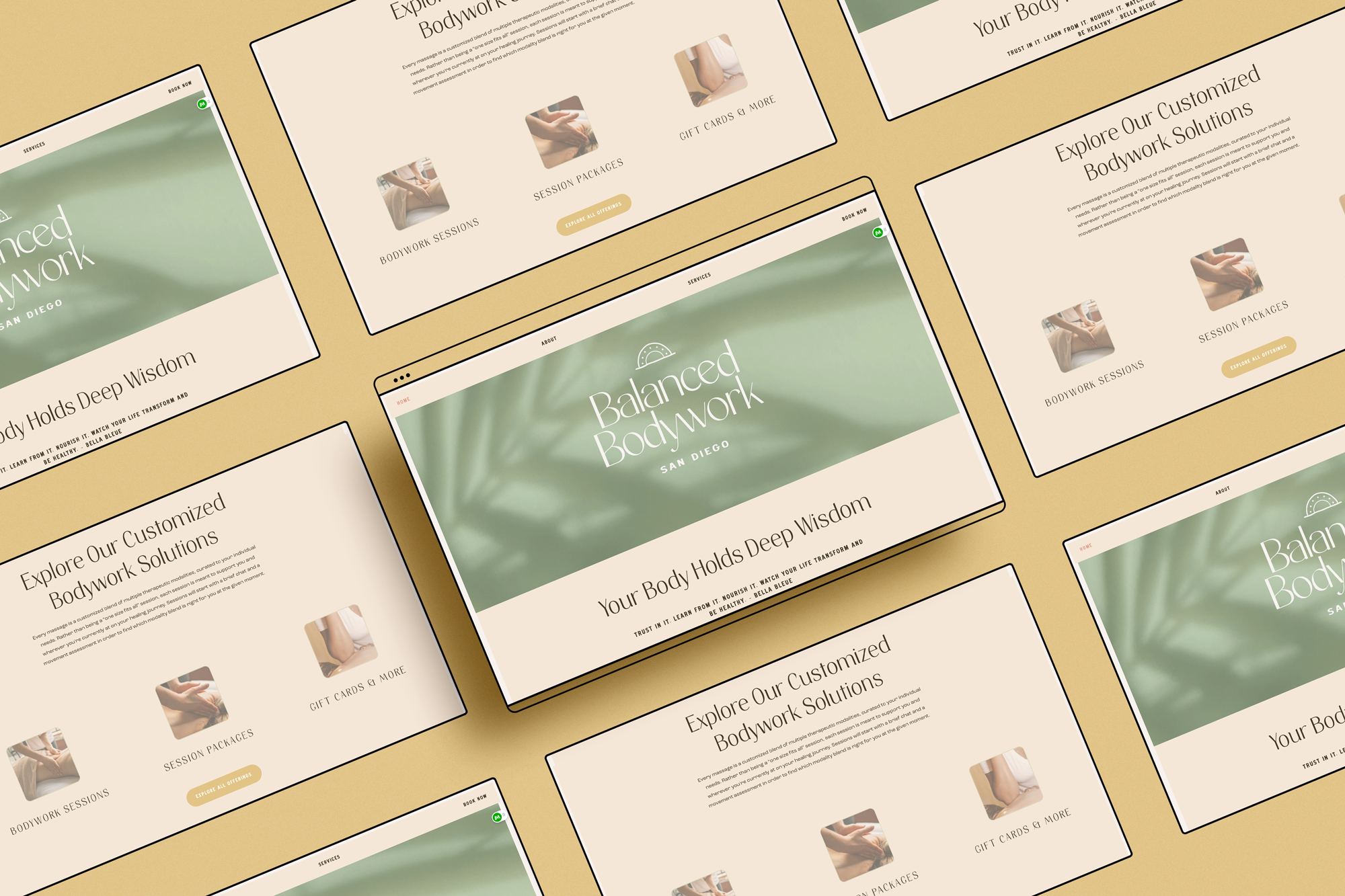 Home Page Design for Balanced Bodywork San Diego