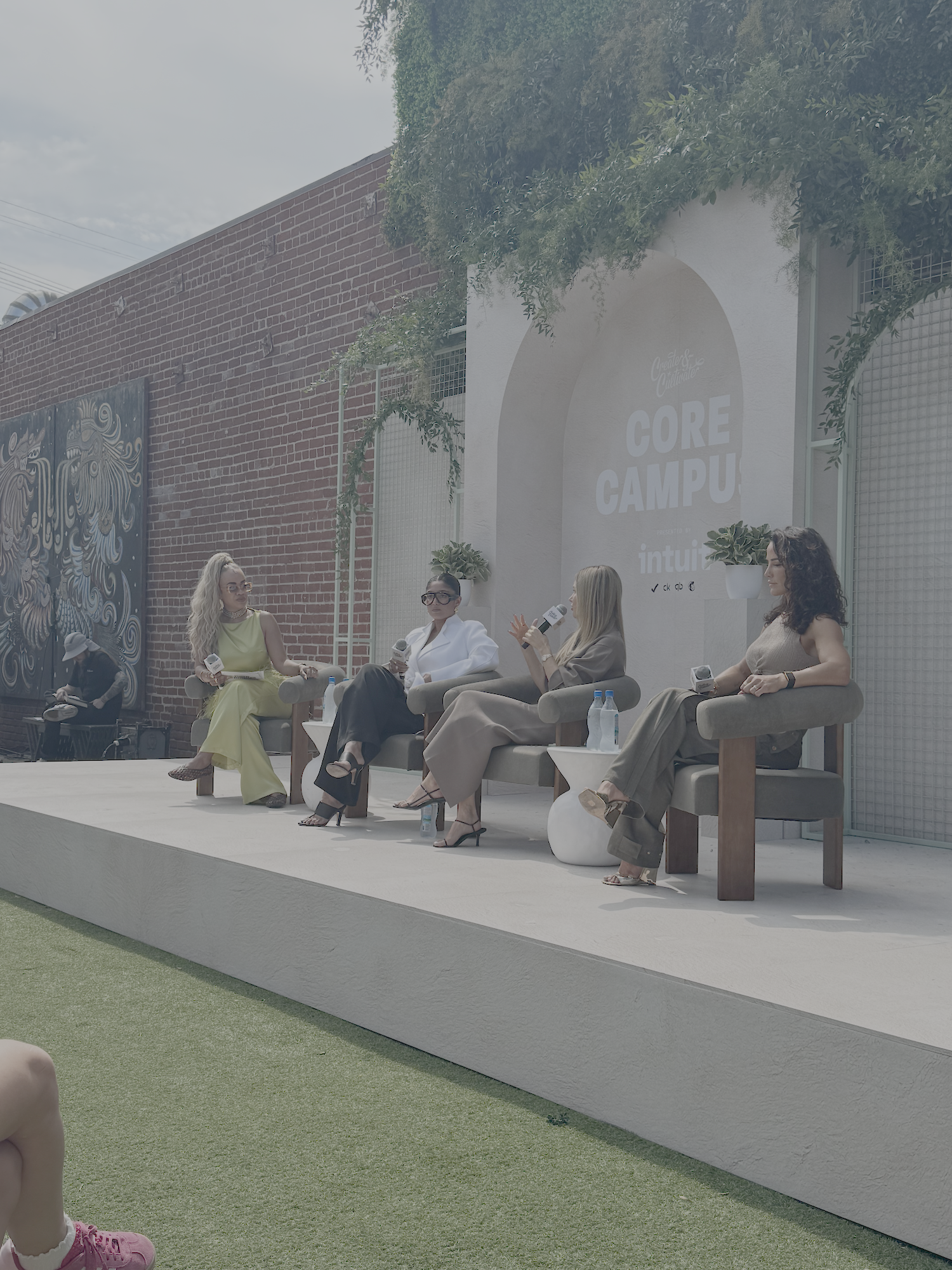 Photo of the Longevity and Wellness panel on the Core Campus stage at Create & Cultivate.
