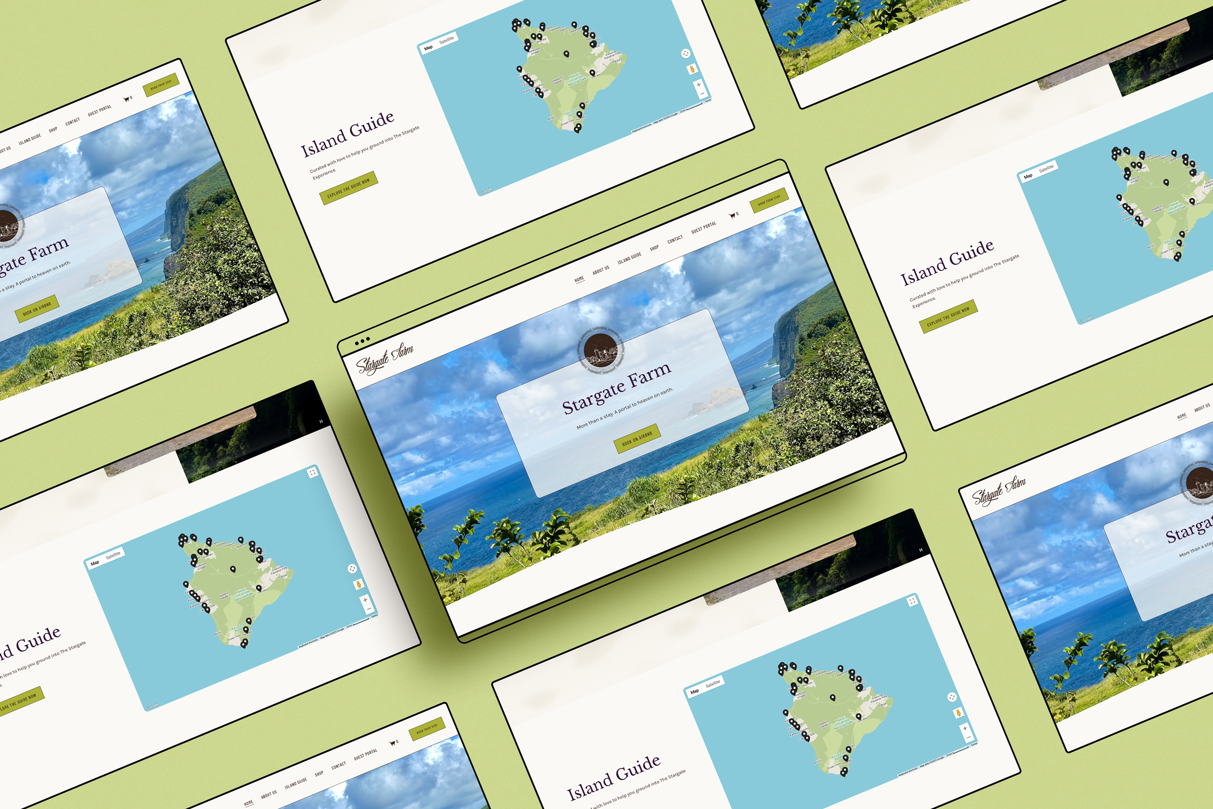 Mockup of Home Page Design for Stargate Farm