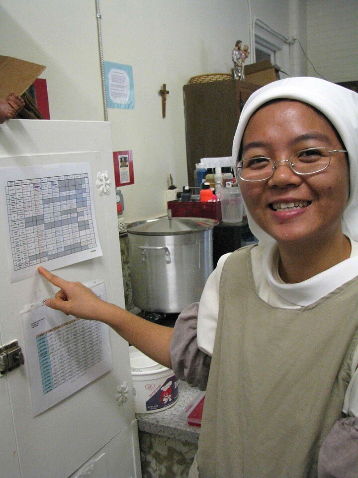 Sr. Joseph Maria in the old soap department