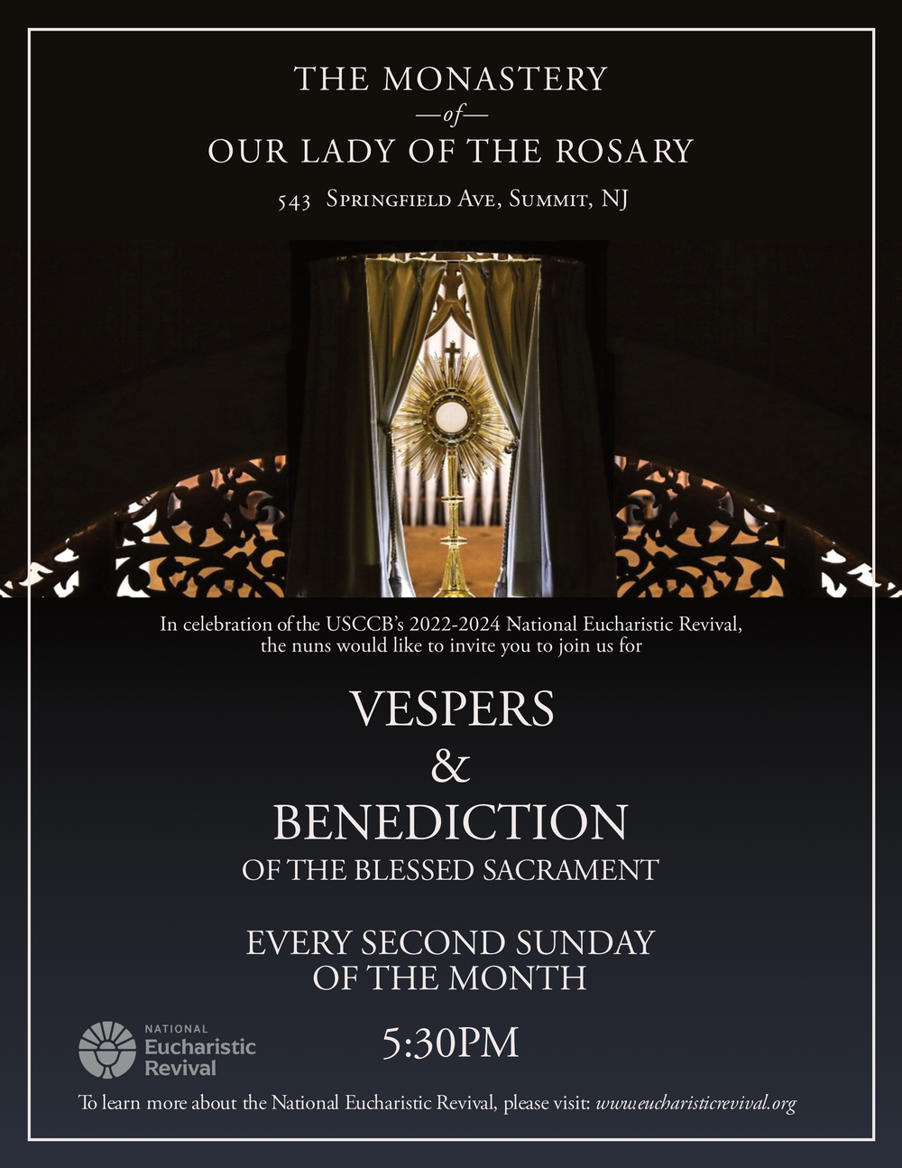 This Sunday Vespers and Benediction — Dominican Monastery of Our Lady