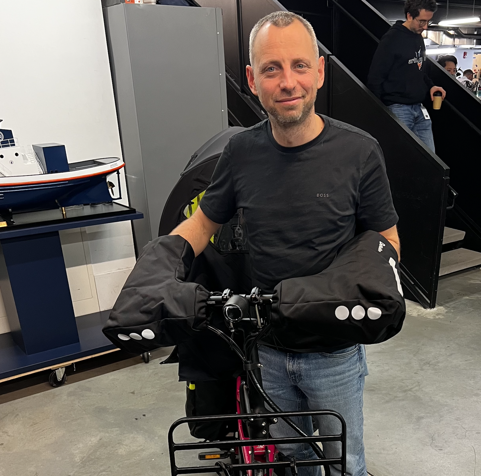 Moufles pour guidon droit (version cargo)/ Shorter for straight handlebar (for Cargo bike)