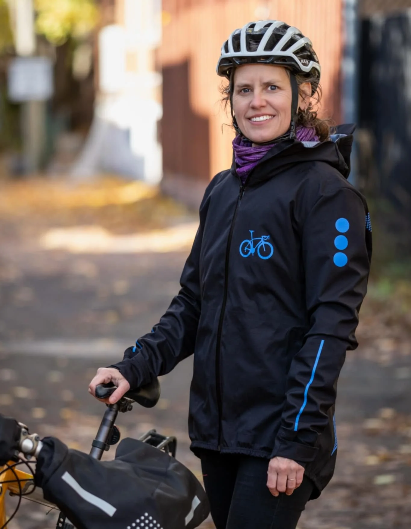 Manteau imperméable femme - Modèle A  réflecteurs bleus / Women waterproof jacket - Model A blue reflectives