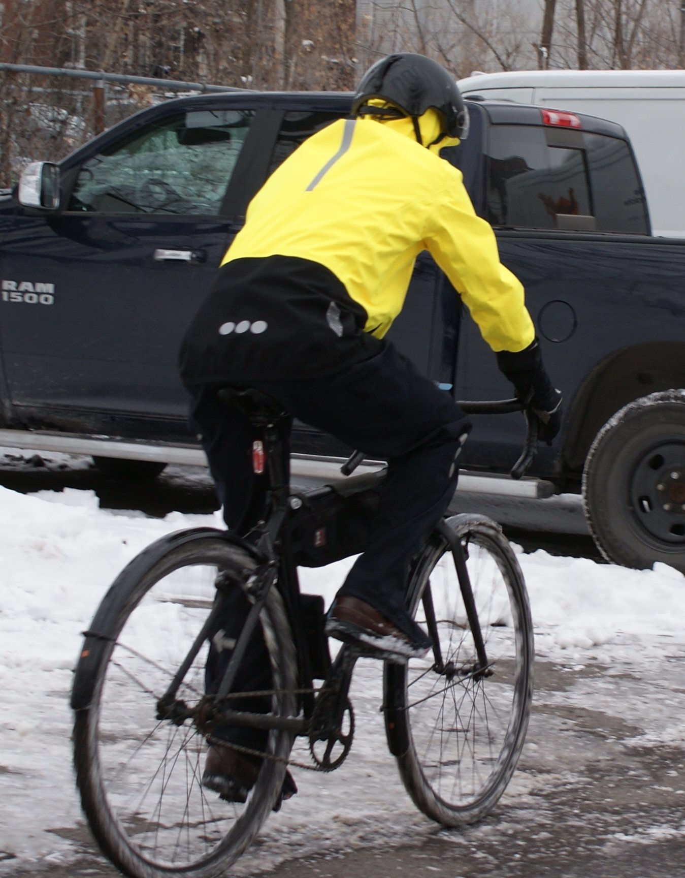 Yellow bike wear for winter.JPG