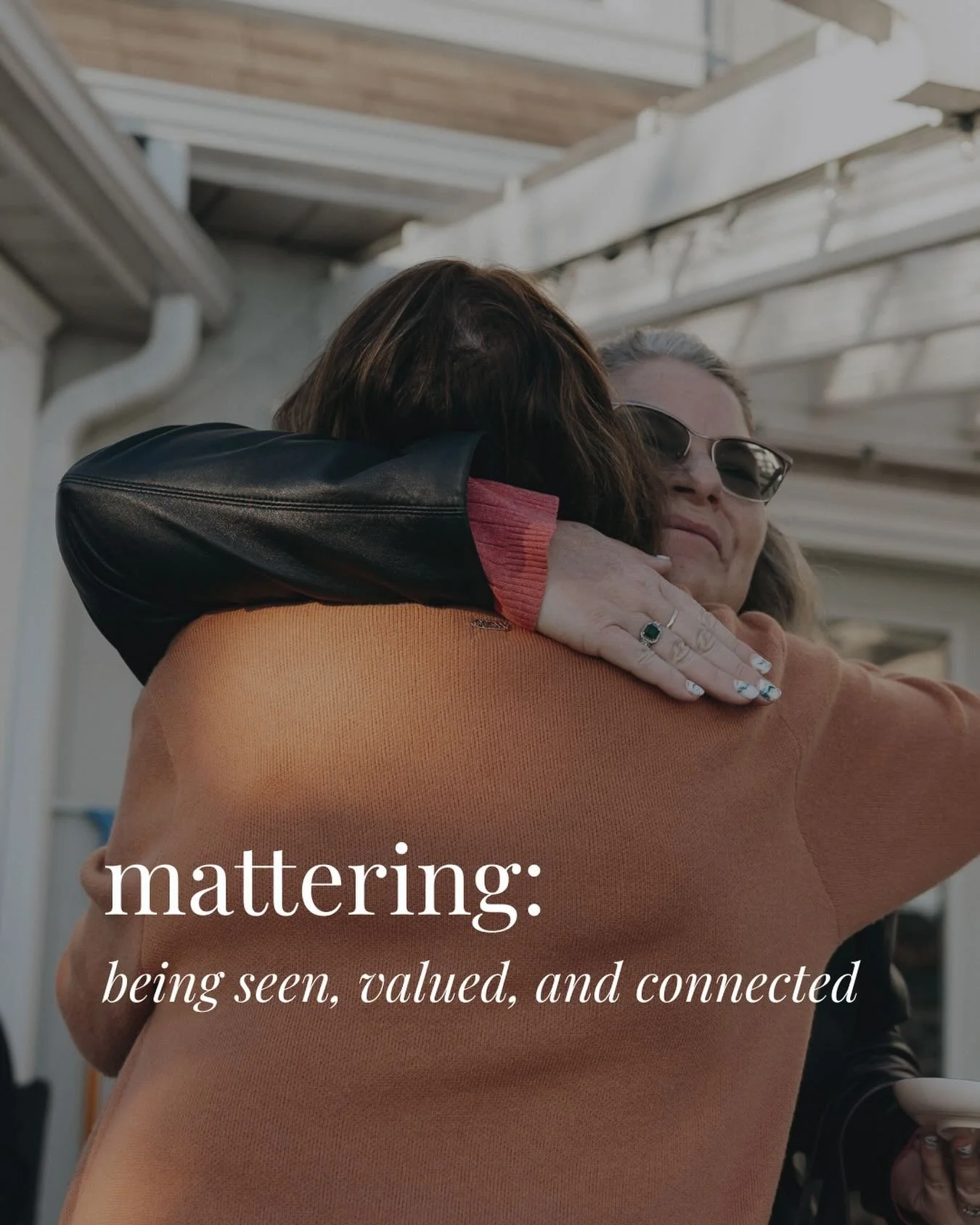 One of the hardest parts of grief is feeling alone. One of the most healing things is feeling like you still belong. A simple idea we love right now: mattering: being seen, valued, and connected.

If you&rsquo;re supporting someone grieving, don&rsqu