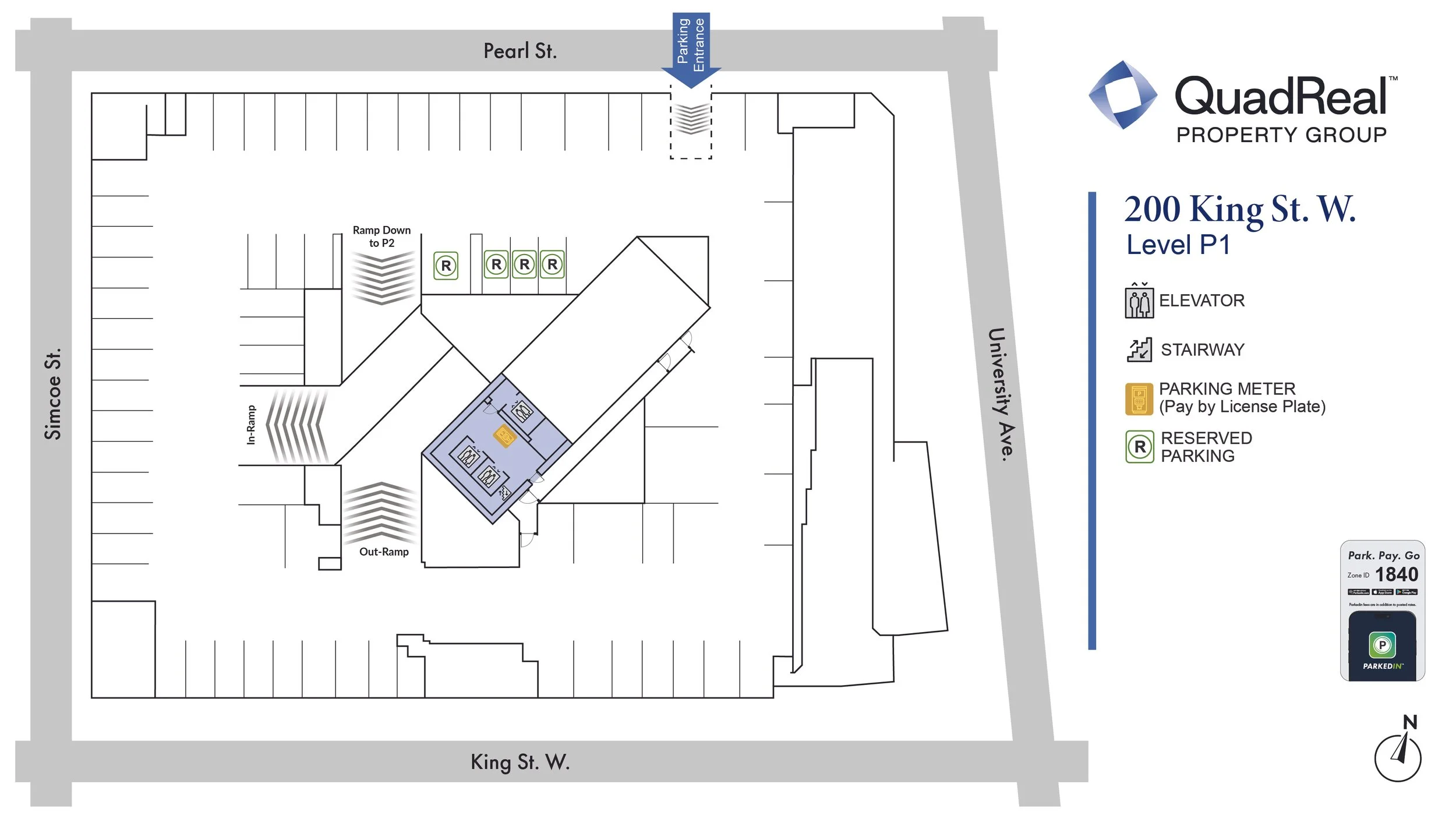 200 King St. W. Parking Facility Map Level P1