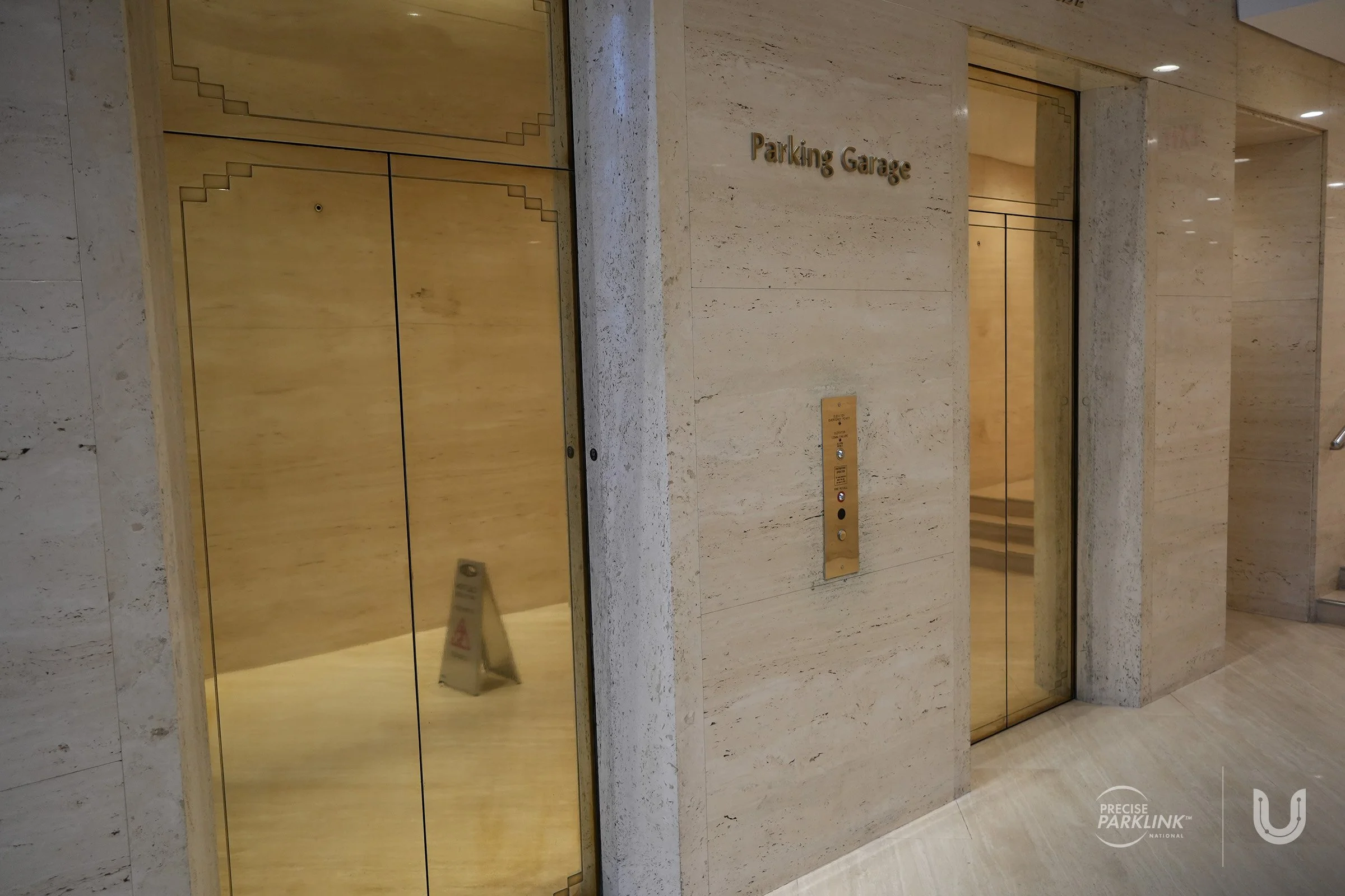 Elevators to parking garage for 200 King Street West
