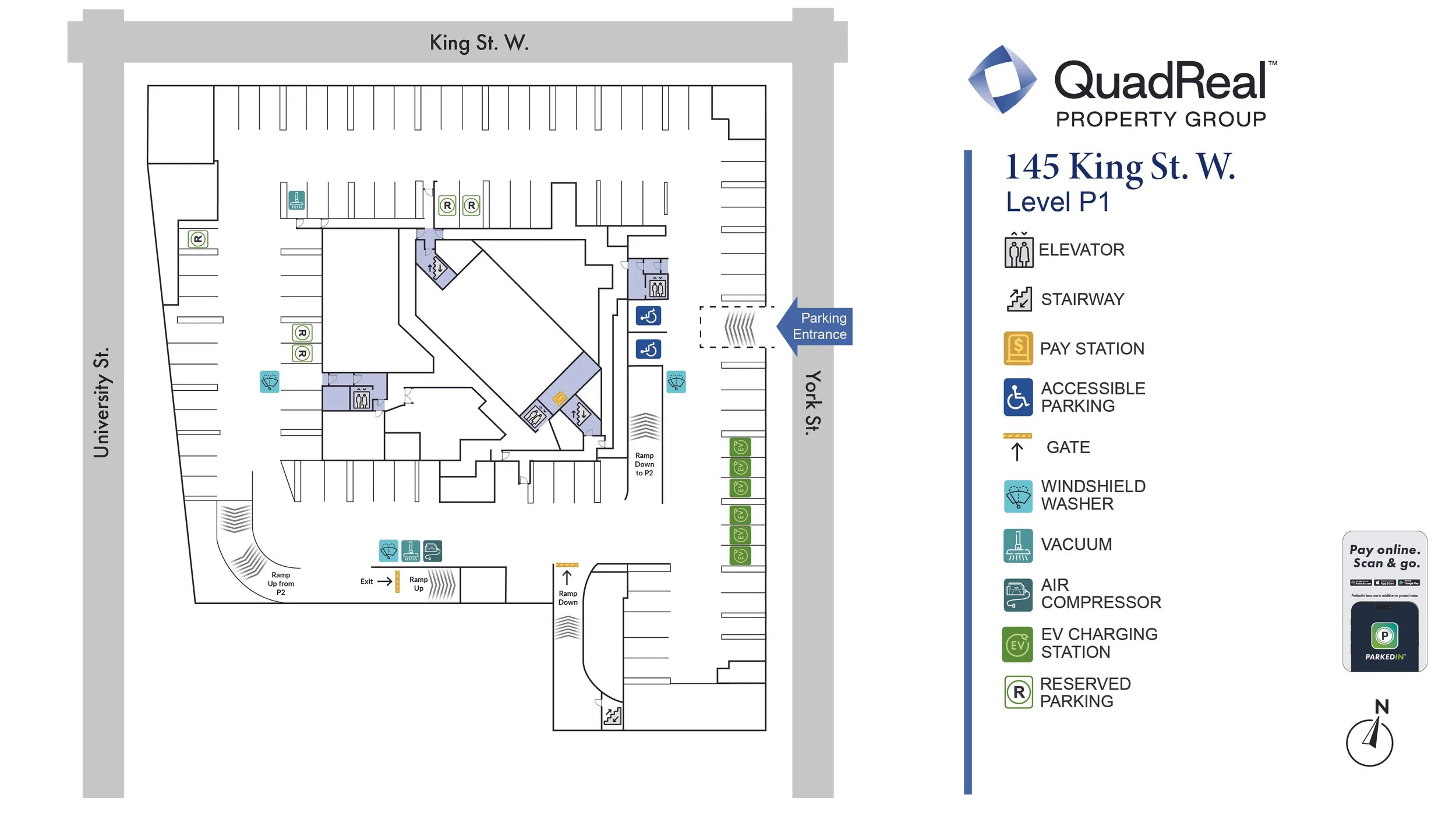 145 King St. W. Parking Facility Map Level P1