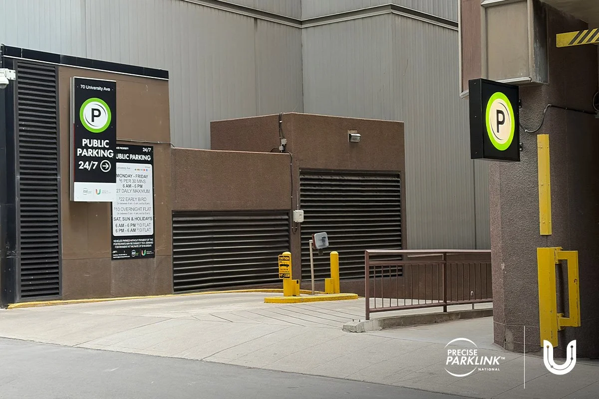 70 University Ave Parking Facility Entrance