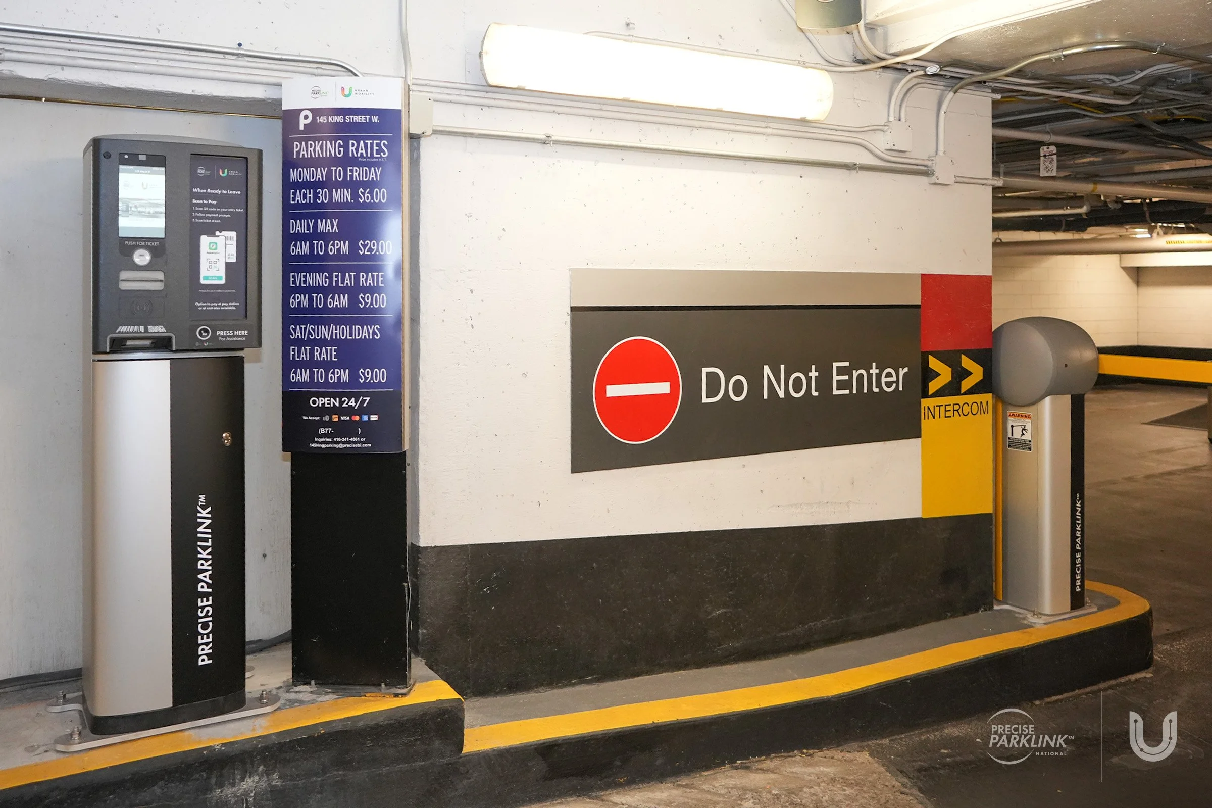 145 King Street West Parking Garage Skidata Barrier Gate Entrance