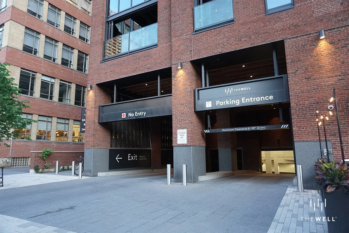 The Well Parking Facility Underground Garage Entrance