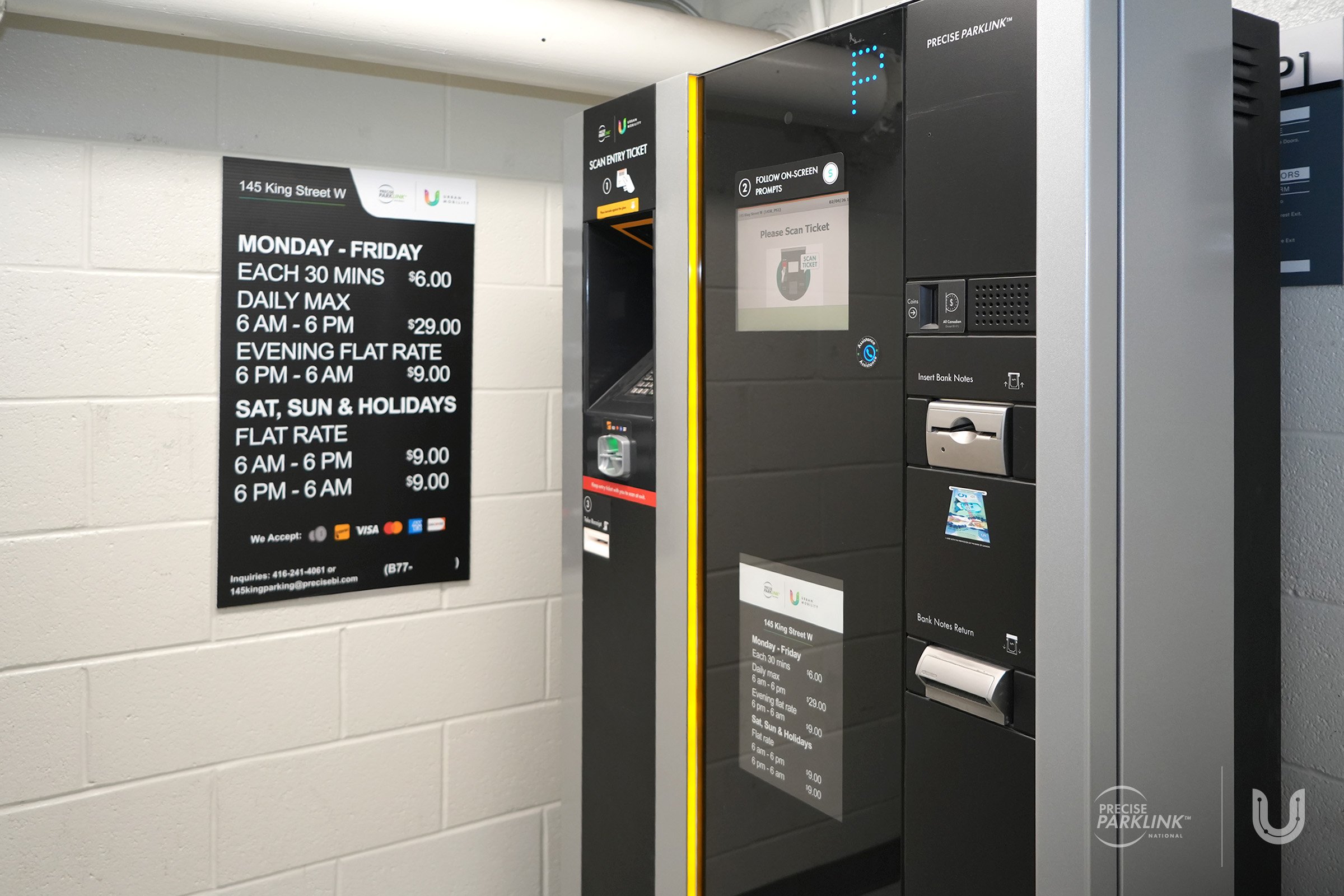 145 King Street West Parking Garage Skidata Pay Station
