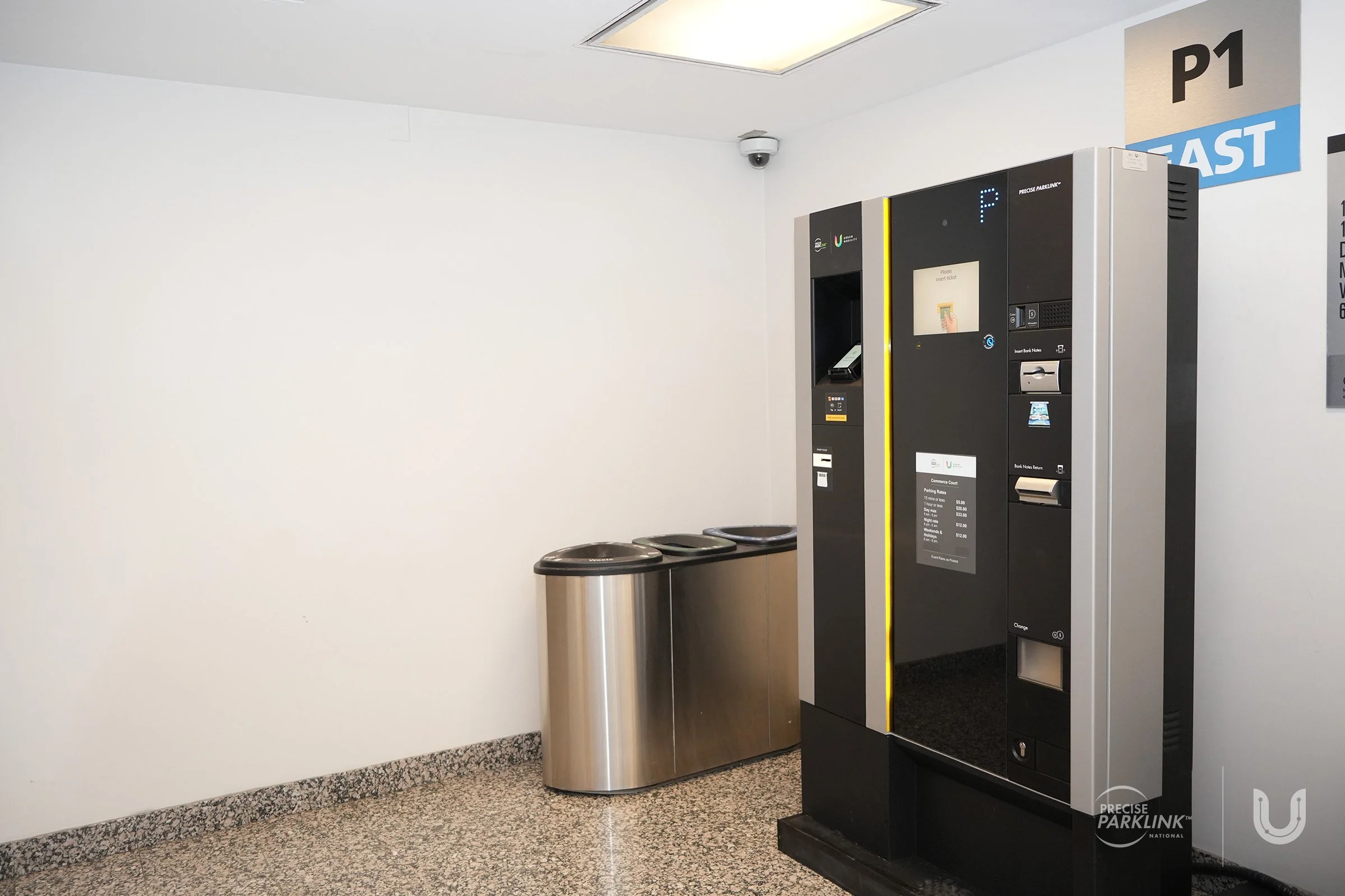 Parking pay station at Commerce Court
