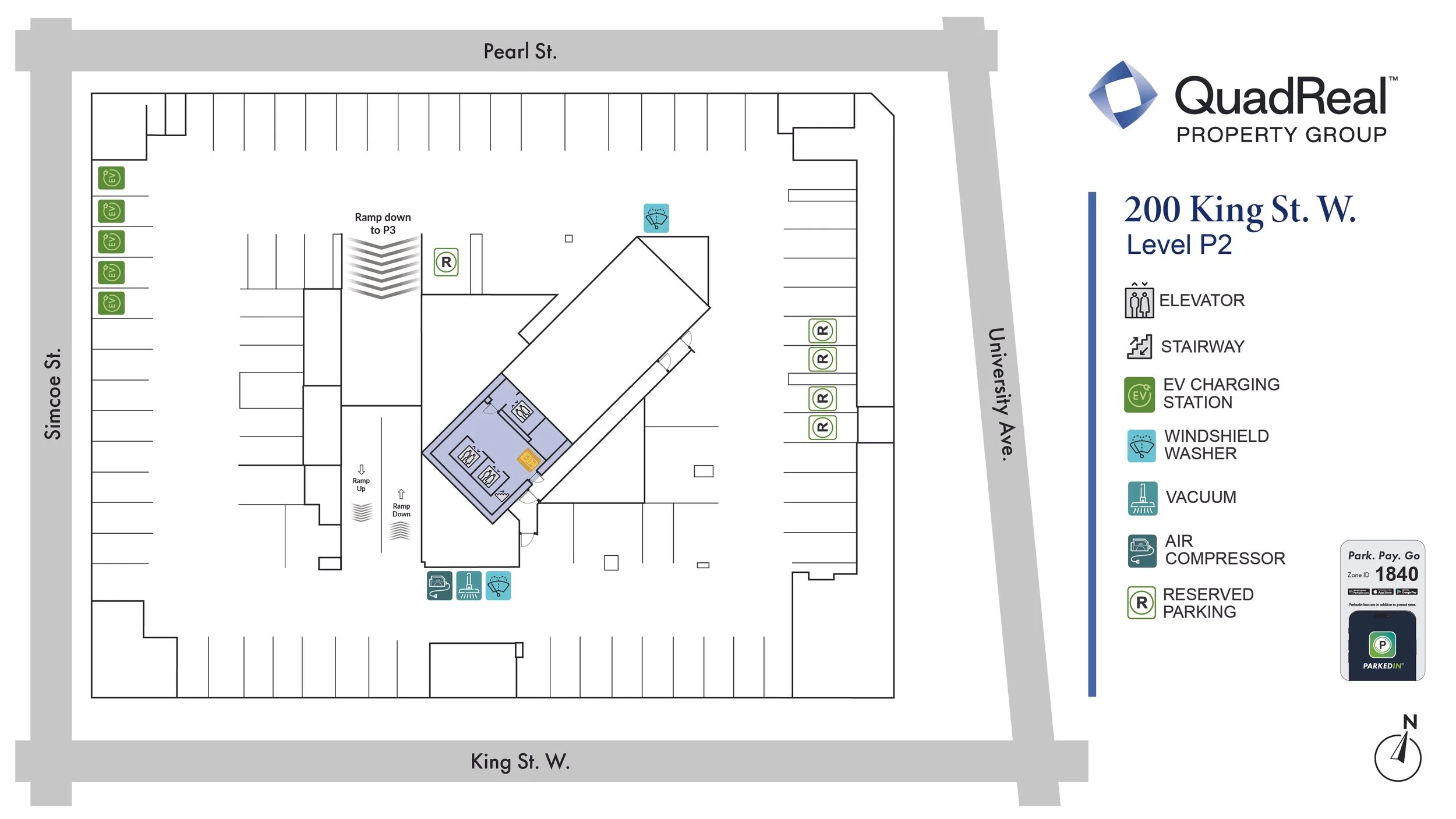 200 King St. W. Parking Facility Map Level P2