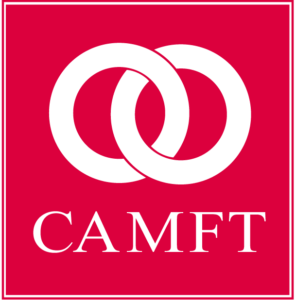 CAMIT logo with two interlinked black circles on a red background and the word CAMIT below in black text.