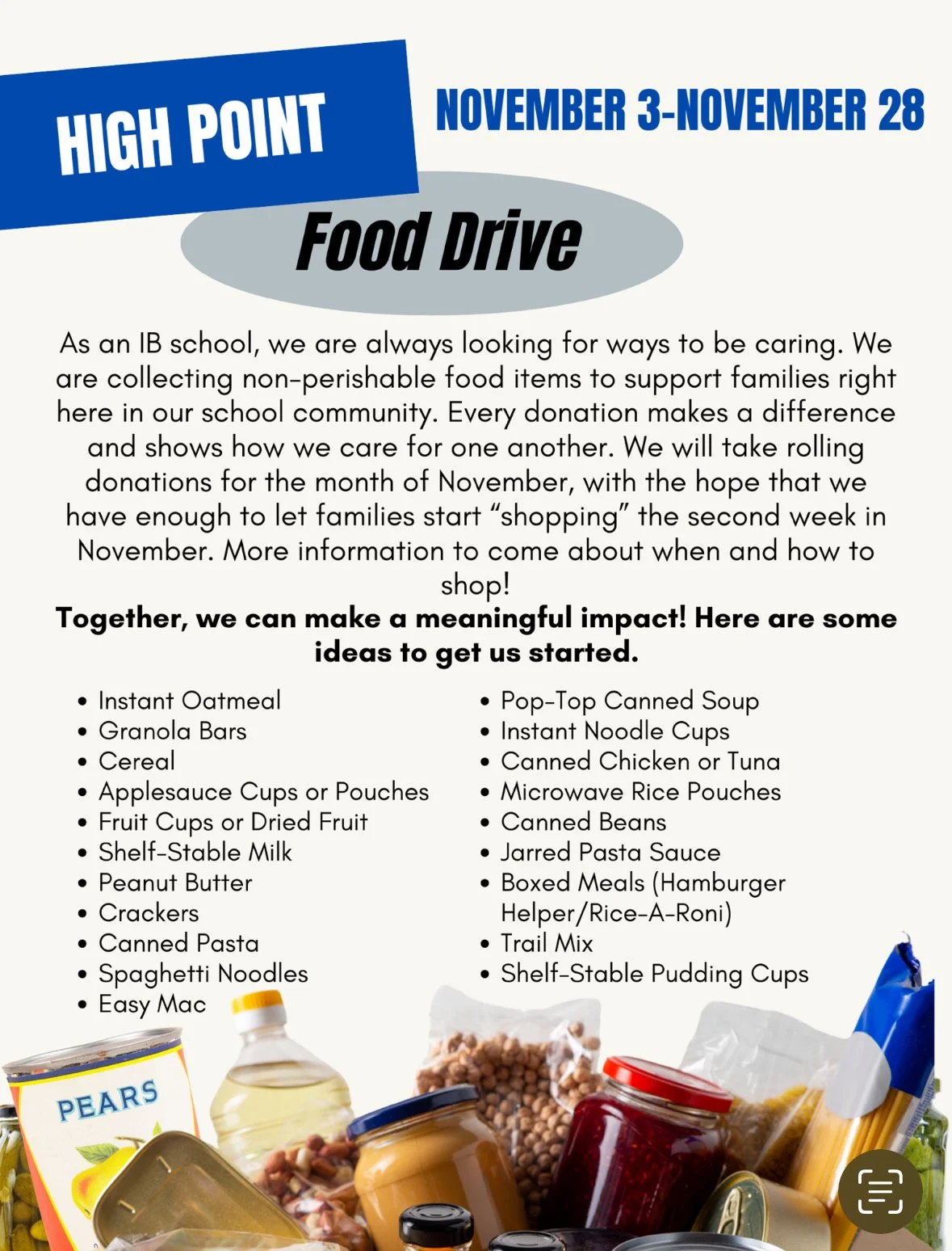 HPES Food Drive
