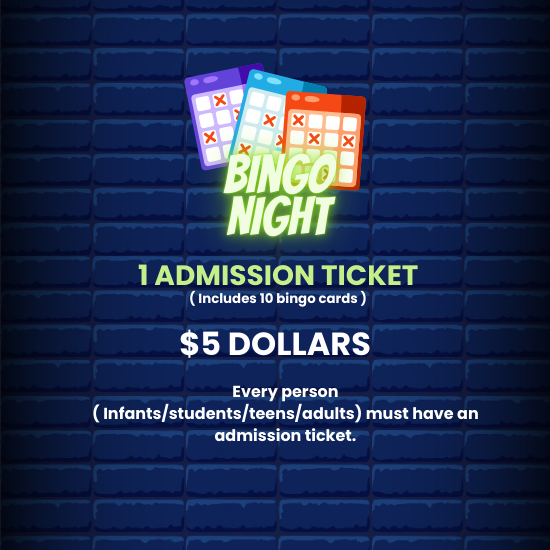 Bingo Admission Ticket 2026