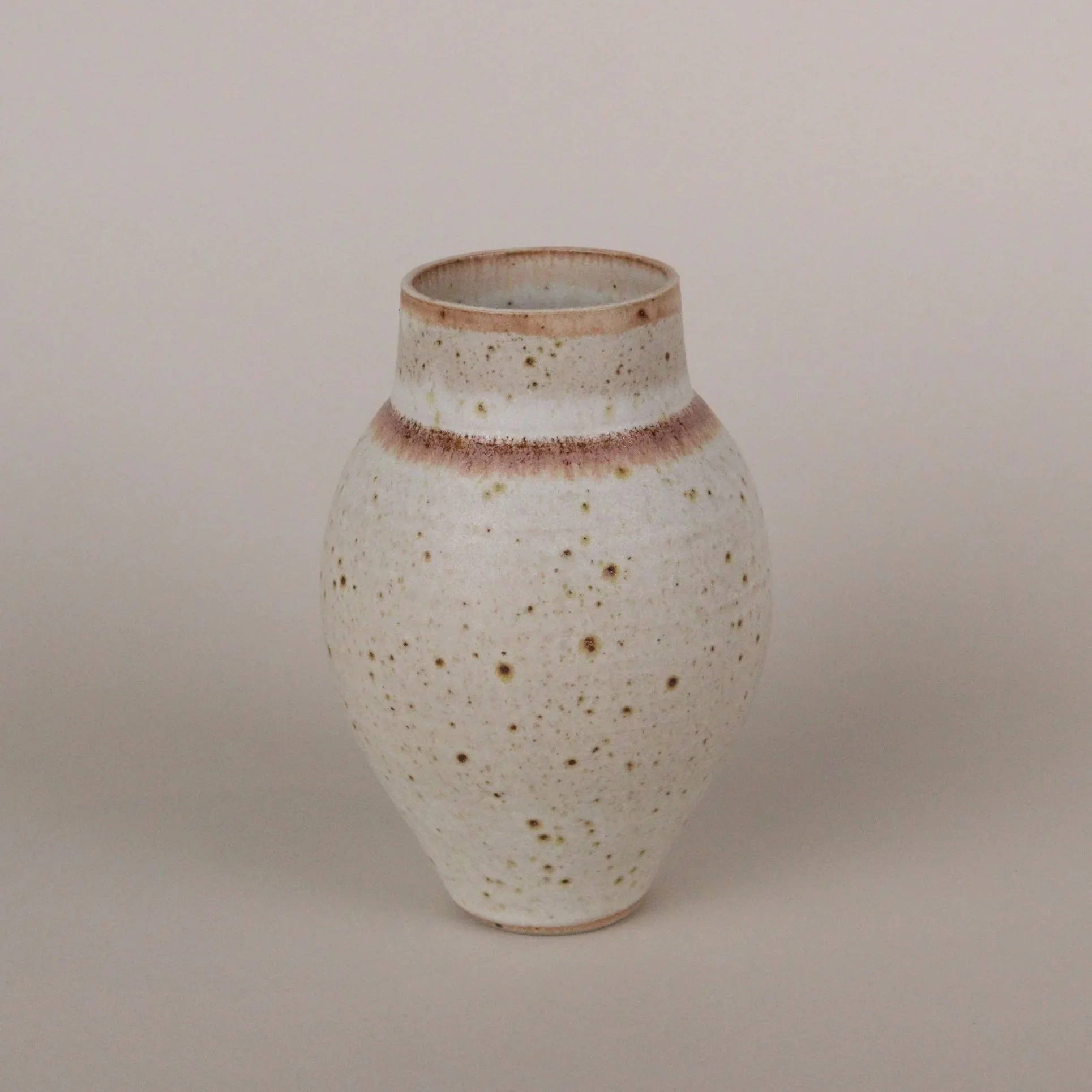Flecked Bulbed Vase
