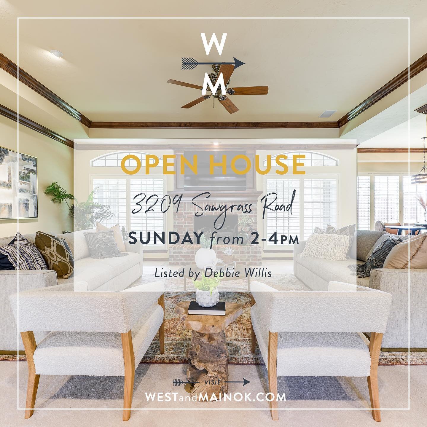 🏡 It&rsquo;s a great weekend for OPEN HOUSES 🏡 

3209 S A W G R A S S  R D
4 bed
4.1 bath
Office + bonus room + theater room
3 car garage 
3,986 | spacious + 10ft ceilings 
Mature trees + established landscaping

Easy access to I-35, golf course, g