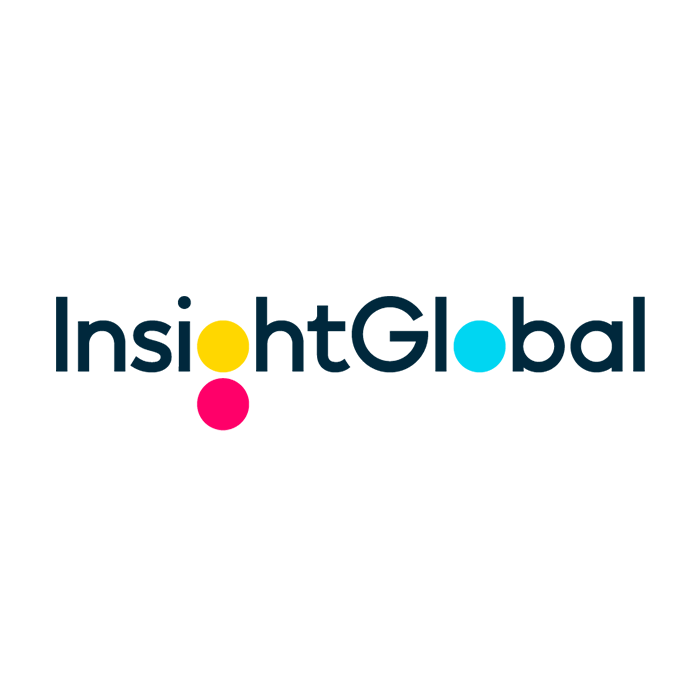 InsightGlobal logo with the text 'InsightGlobal' and three colorful dots in yellow, pink, and blue.
