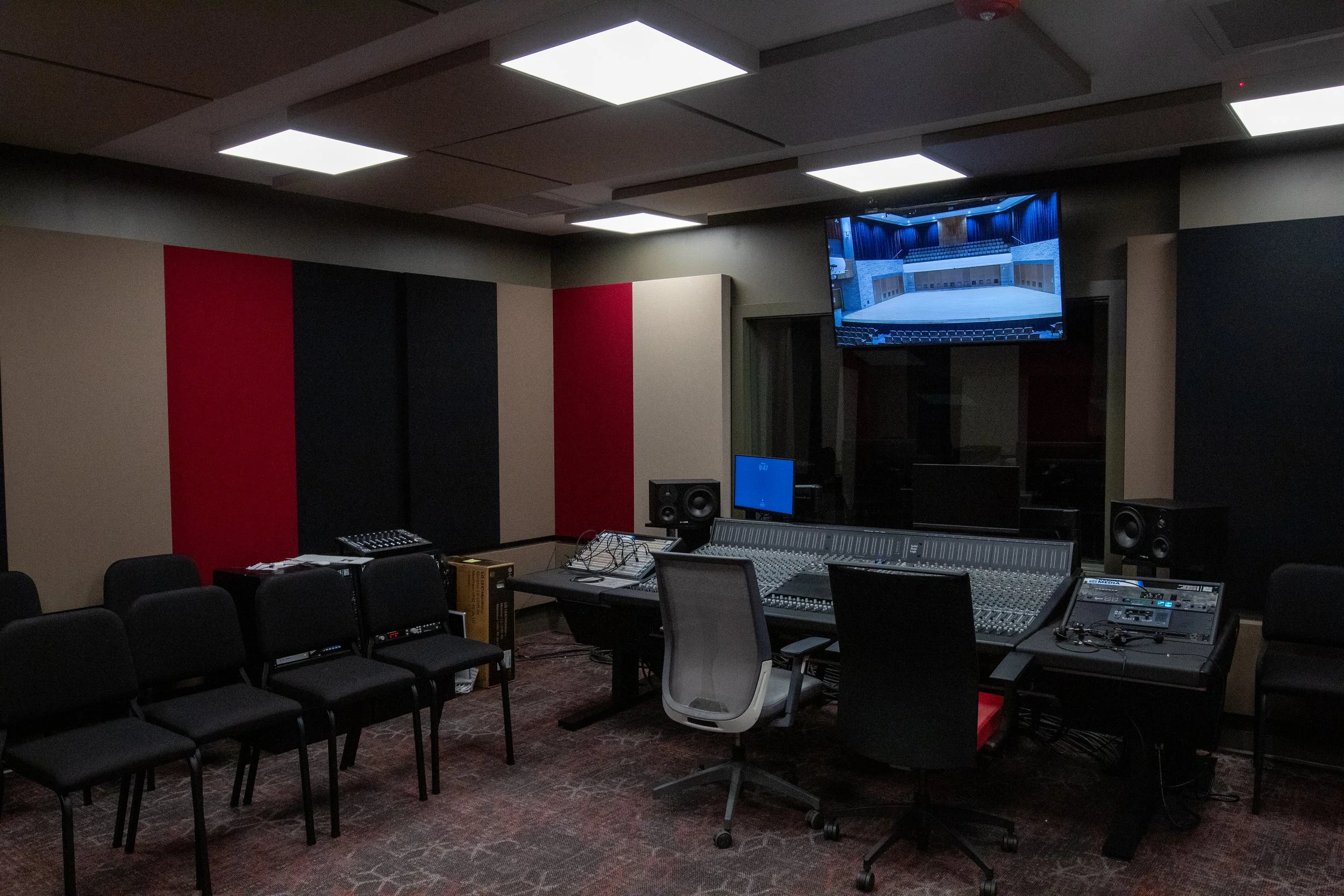 Randy Owen Performing Arts Center at Jacksonville State University in Jacksonville, Alabama built and remodeled by P&C Construction.