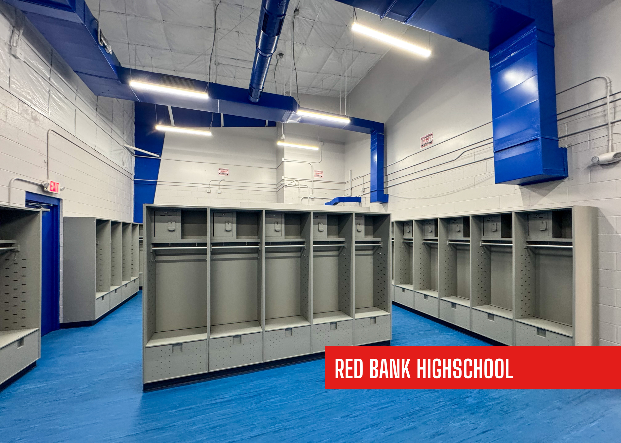 Red Bank High school Locker rooms remodeled by P&C Construction in Chattanooga, Tennessee in Red Bank.