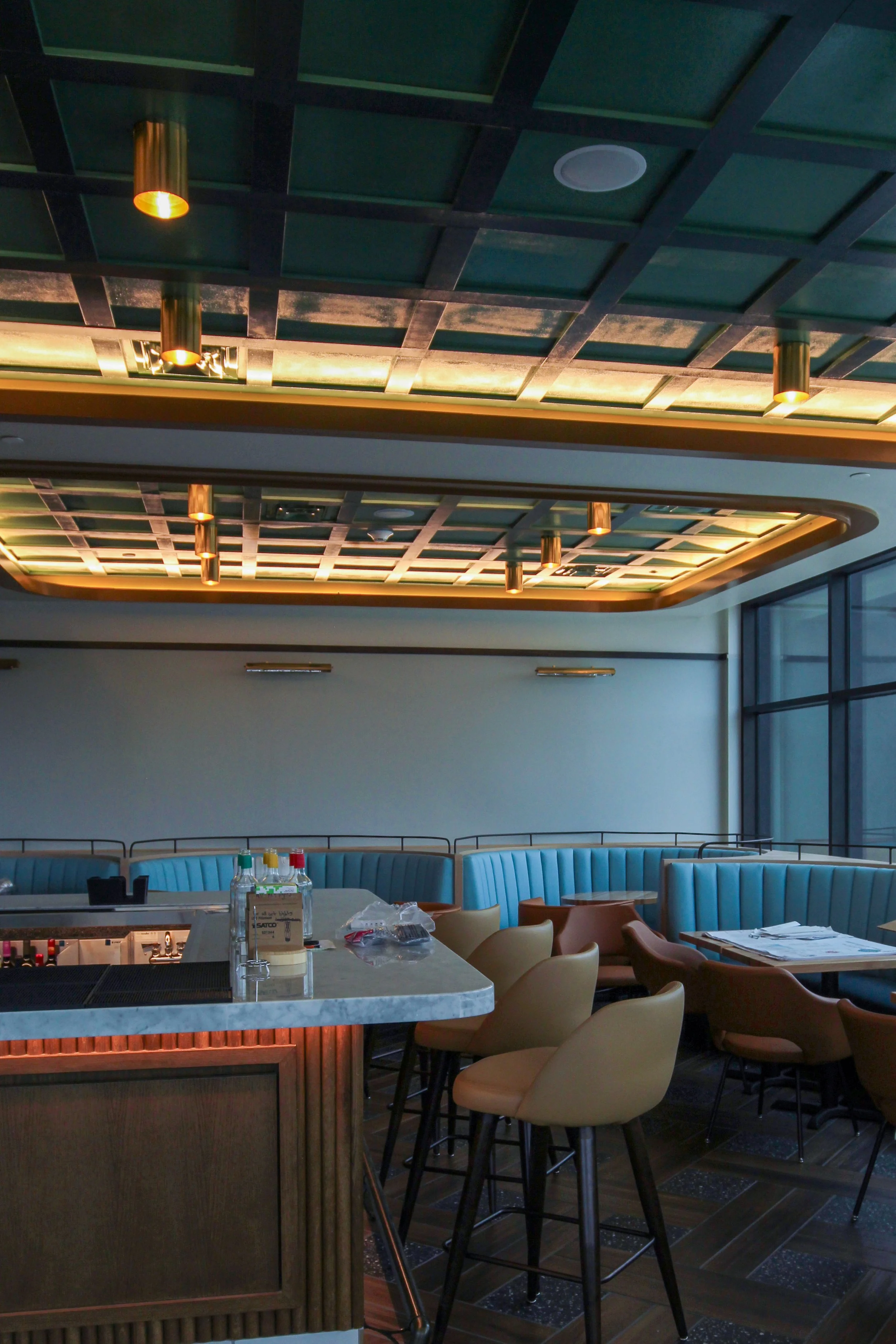 Embassy Suites by Hilton is a 7th floor remodel and renovation by P&C Construction in downtown Chattanooga, TN of their top floor restaurant, kitchen, bar, and outdoor patio, as well as first floor training facilities and more.