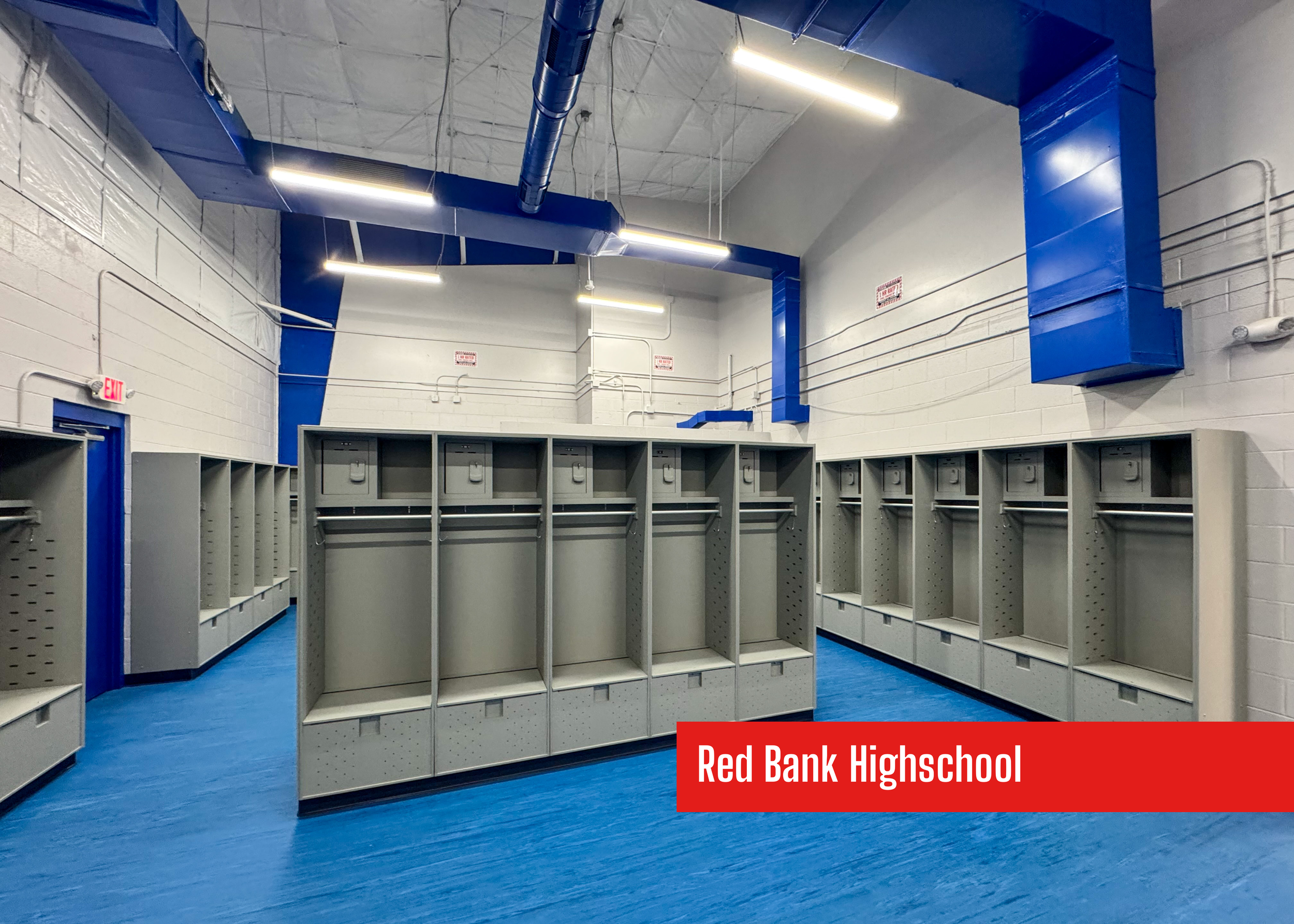 Red Bank High school Locker rooms remodeled by P&C Construction in Chattanooga, Tennessee in Red Bank.
