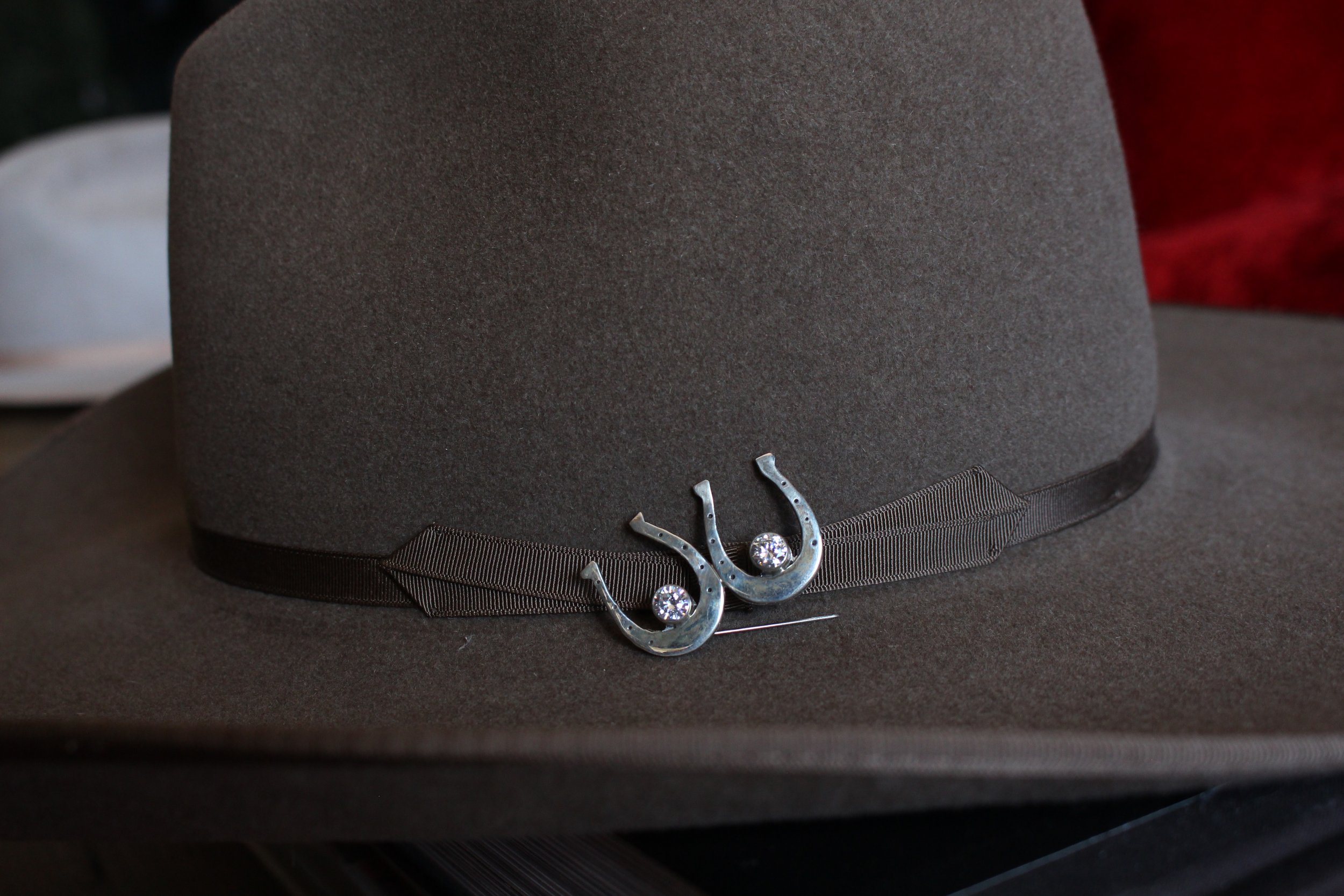 Handmade sterling hat pin