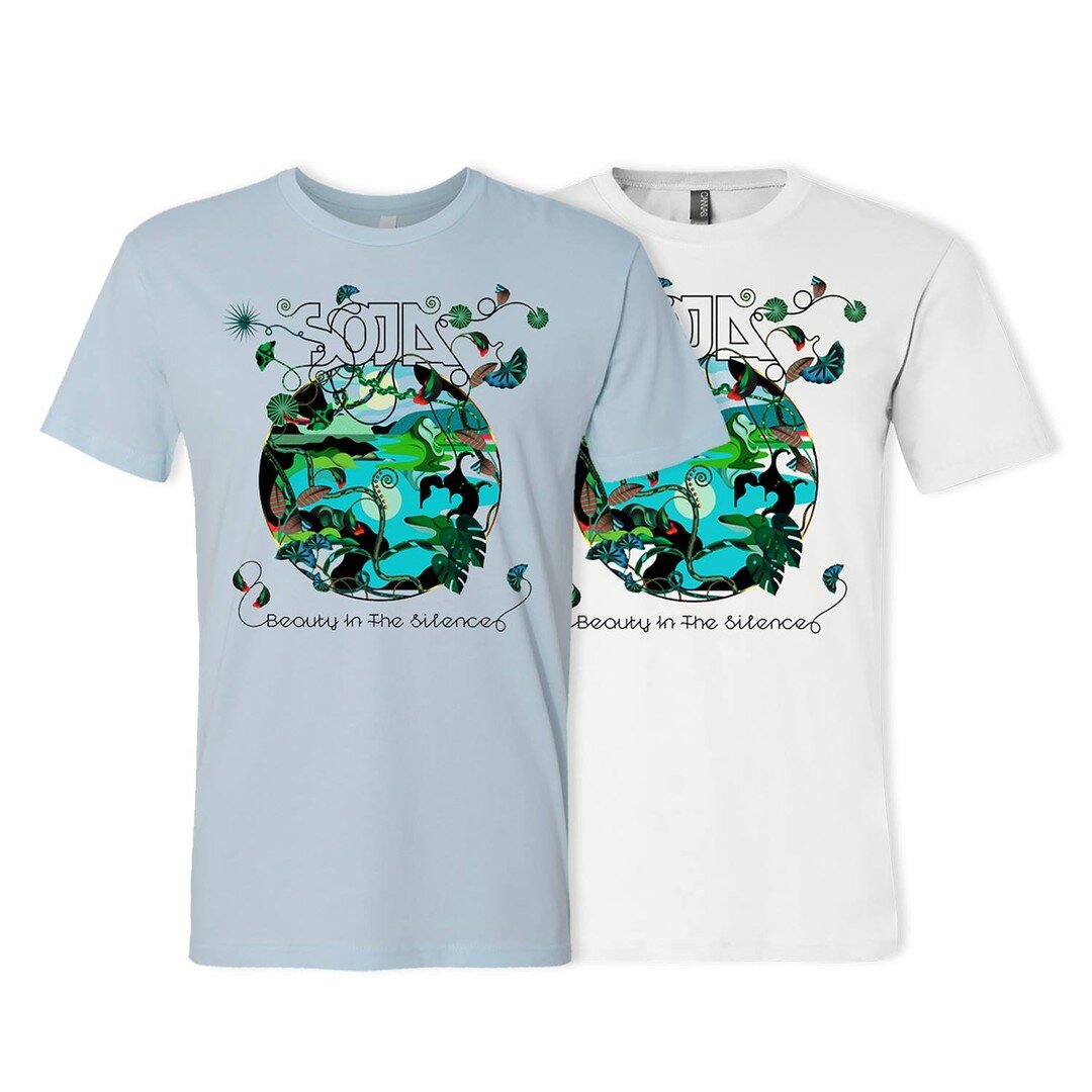 Pre-order the limited edition &lsquo;Beauty In The Silence&rsquo; t-shirt in blue or white designs! 

SOJAMusic.com