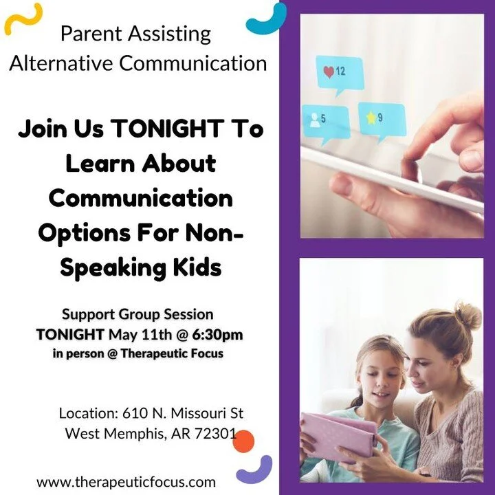 Join our PAAC tonight @ Therapeutic Focus (West Memphis, Arkansas). #alternativecommunication #speechsupport #westmemphis
