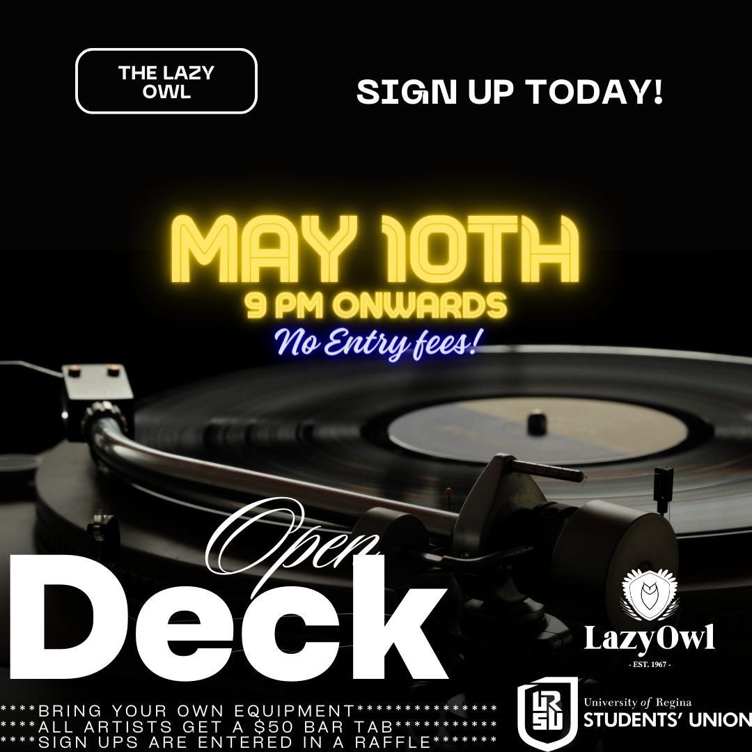 🦉 Get ready, campus DJs! The Lazy Owl&rsquo;s first-ever Open Deck Night kicks off on May 10th! Whether you're a seasoned pro or a new DJ, grab your gear and join us for an electrifying night! 🌟

🎶 It&rsquo;s FREE, open to ALL ages, and the perfec
