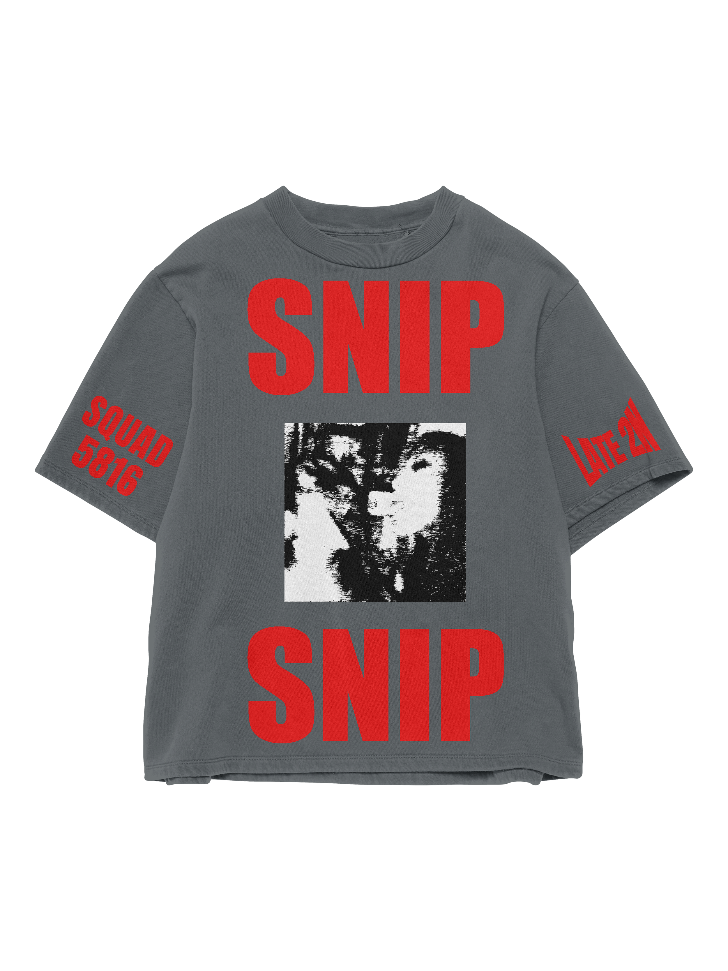 SNIP SNIP T-SHIRT - GREY