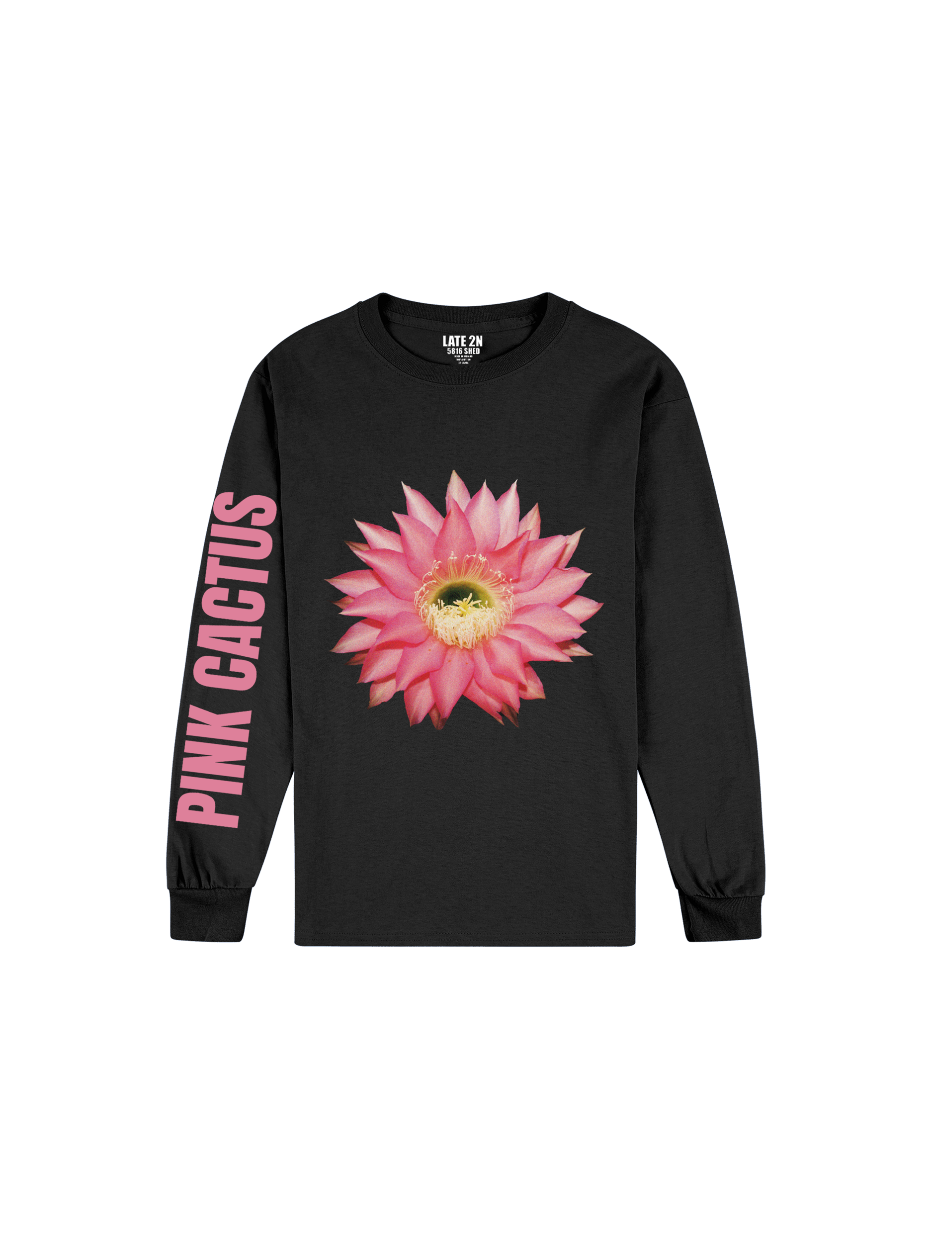 PINK CACTUS L/S T-Shirt - Black
