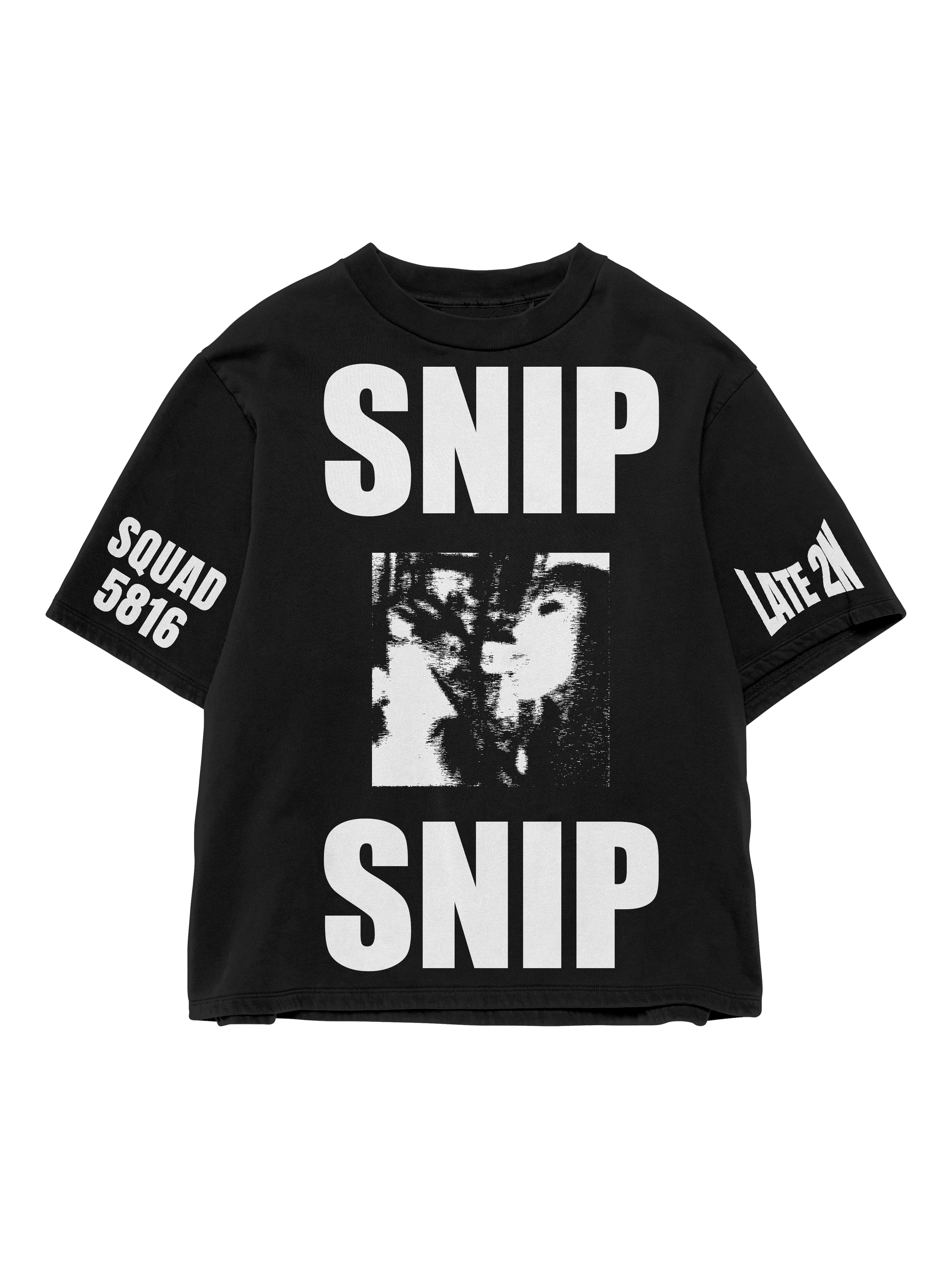 SNIP SNIP T-SHIRT - BLACK