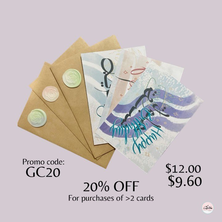 You can get 20% discount if you purchase more than 2 greeting cards. Just apply promo code &lsquo;GC20&rsquo; upon checkout. So for 3 greeting cards, you can get them at $9.60 instead of $12.00! Swipe for a closer look at the four designs. #projectkh