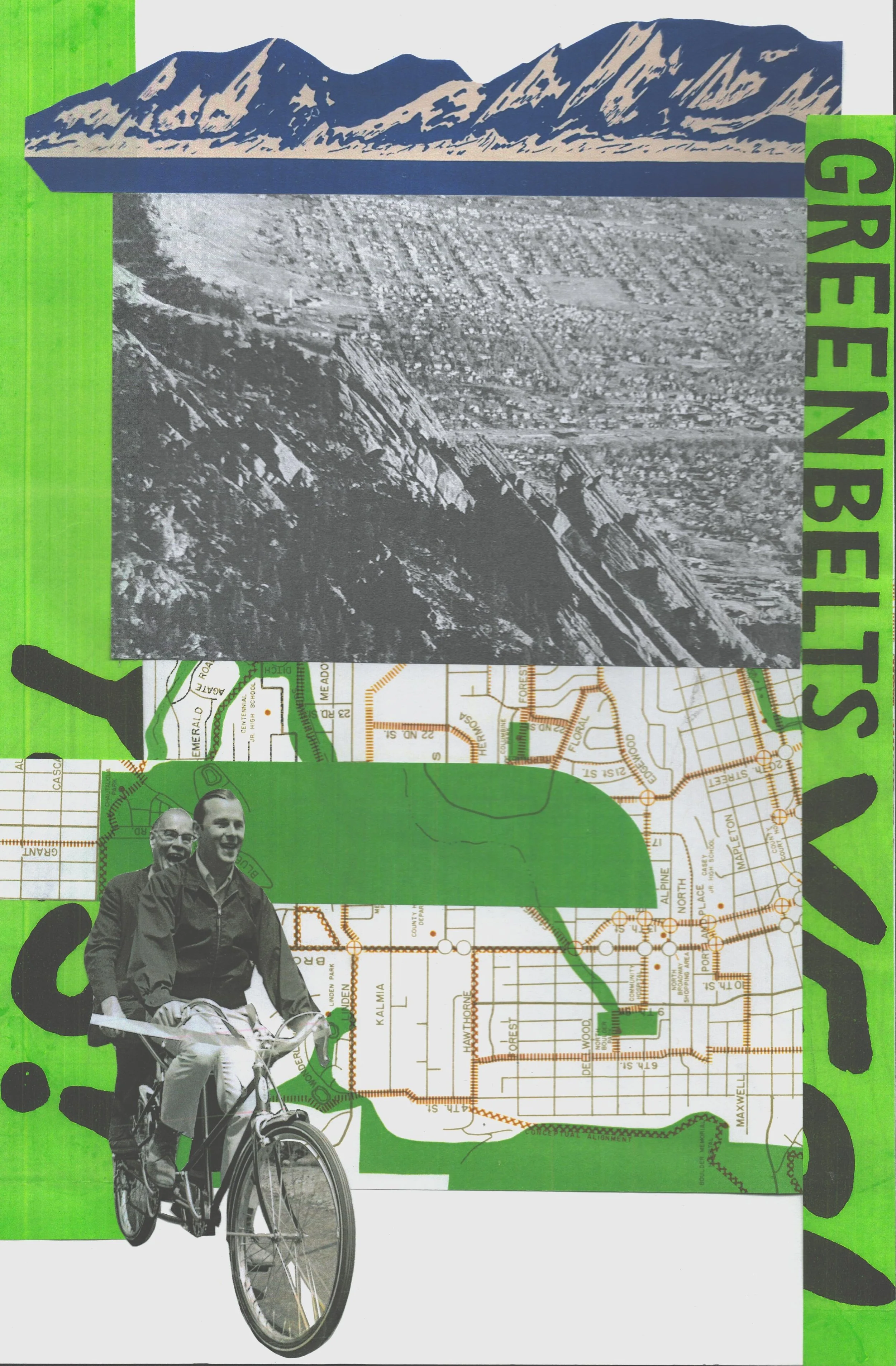 Greenbelt Equation, Collage, 36" x 28"