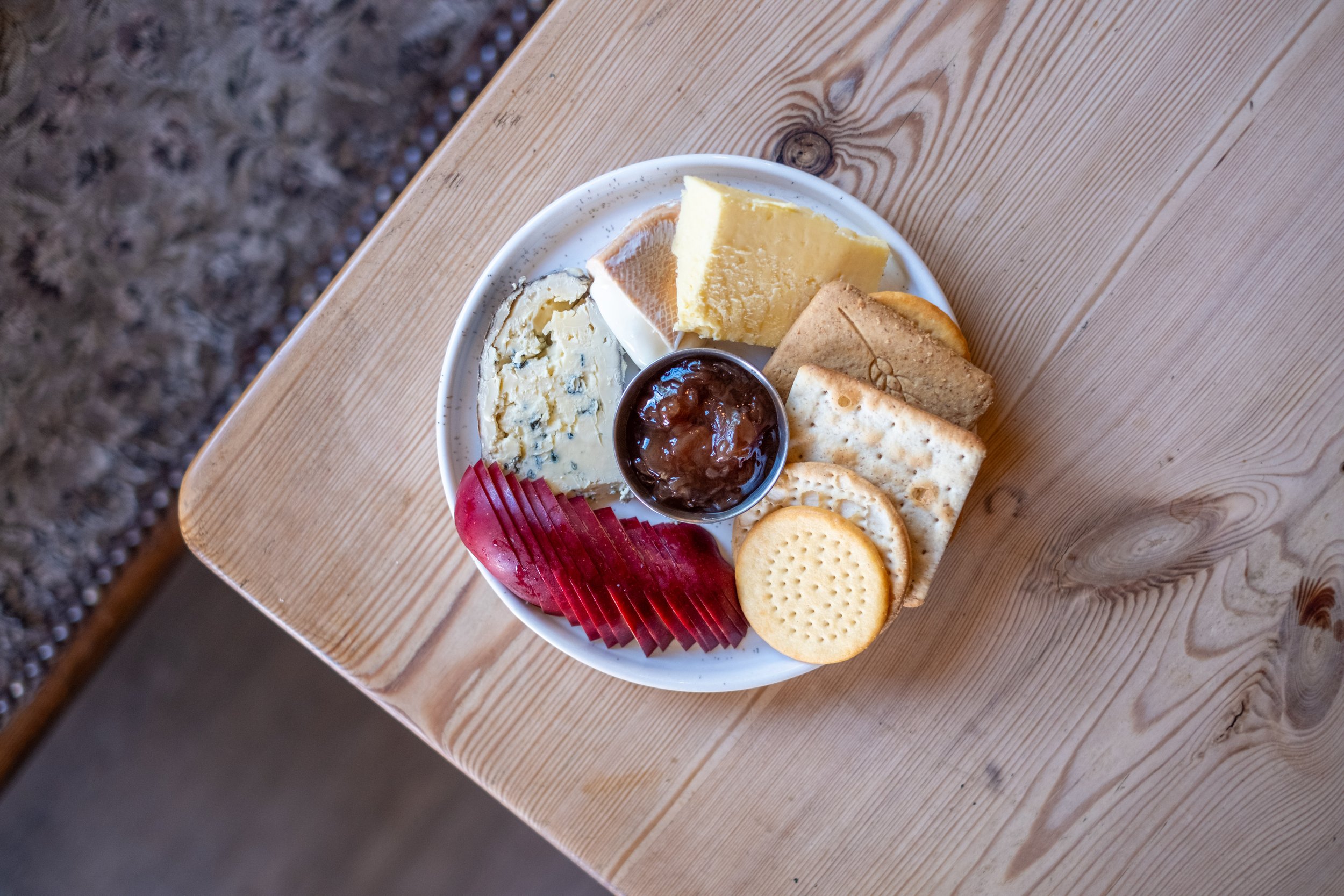 A village maid cheese board at the George & Dragon, Swallowfield