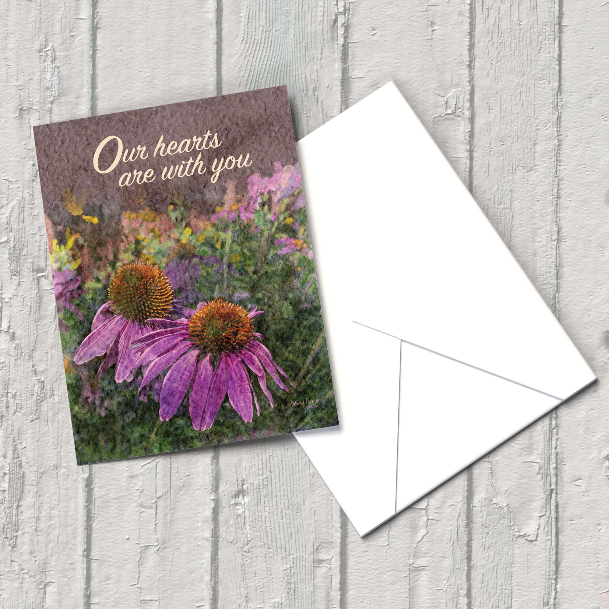 "Coneflowers" Sympathy Card