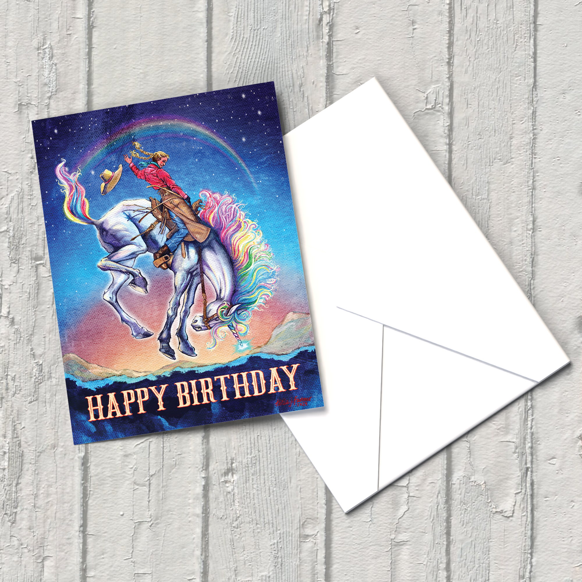 "Unicorn Rodeo" Birthday Card