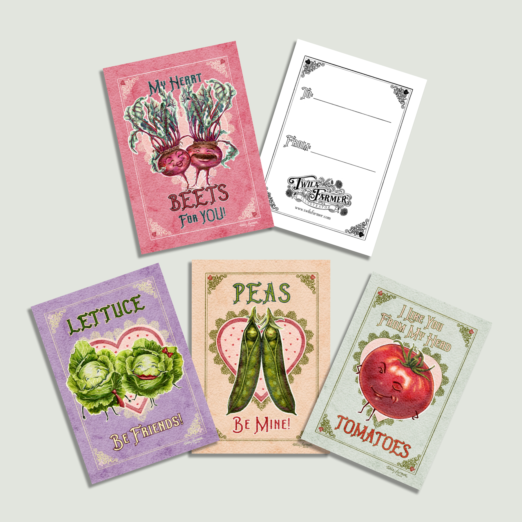 Veggie Valentines - 12 pack