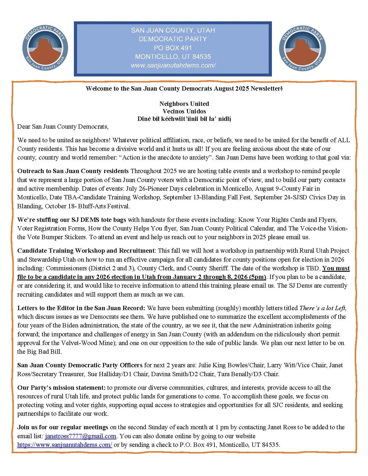 August 2025 Newsletter