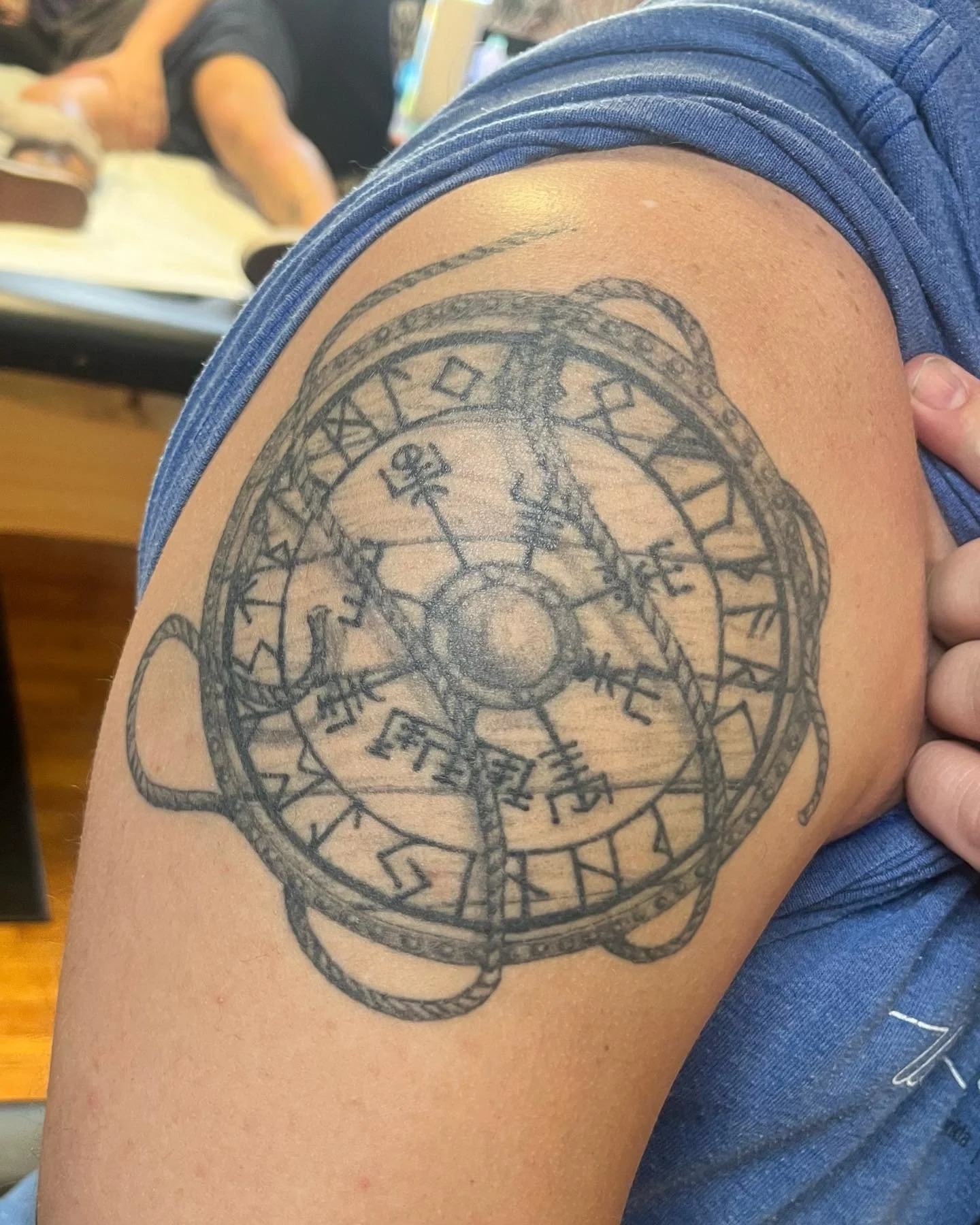 Healed shield! This tattoo is about a year old now. Settled in quite nice!