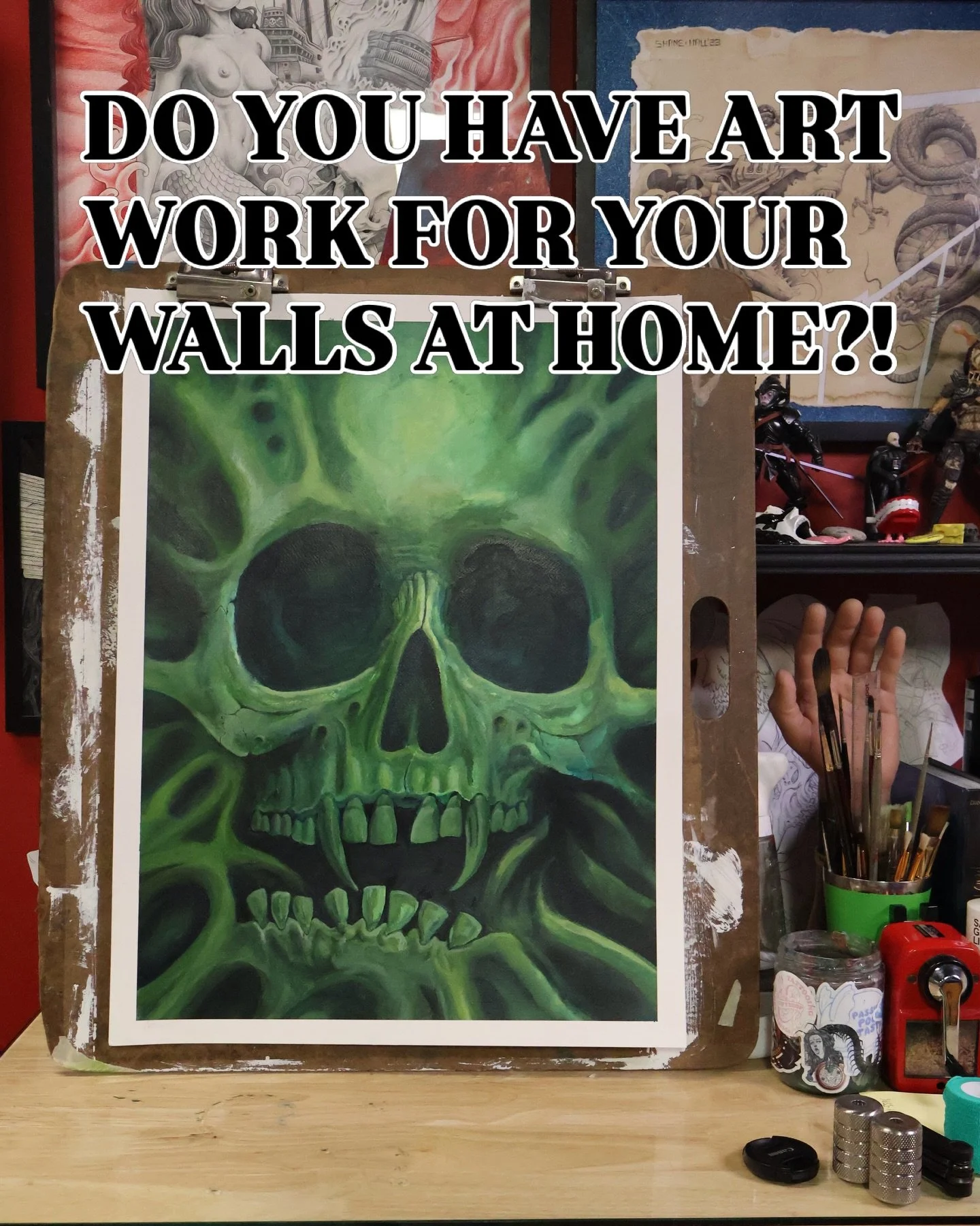 I raffled this painting off a couple months ago. I&rsquo;m always down for painting commissions!! Ask me about it in the DMs!!