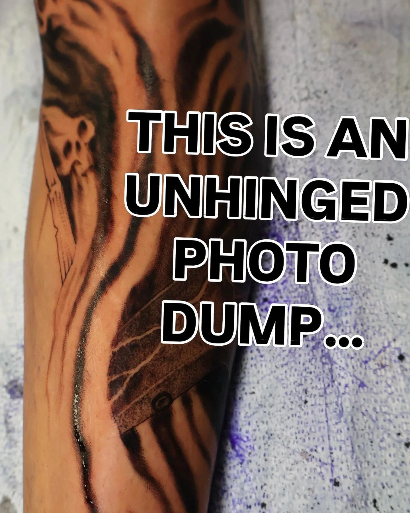 I did a tattoo. Broke a chair. Did another tattoo. Made banana bread. Drew Jesus. Did some CrossFit. Did another tattoo. Hung a painting. Bought a t shirt with Godzilla on it. And that&rsquo;s my story.