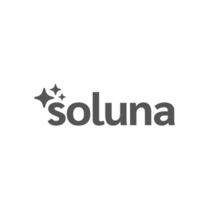 Soluna logo with a star icon above the text