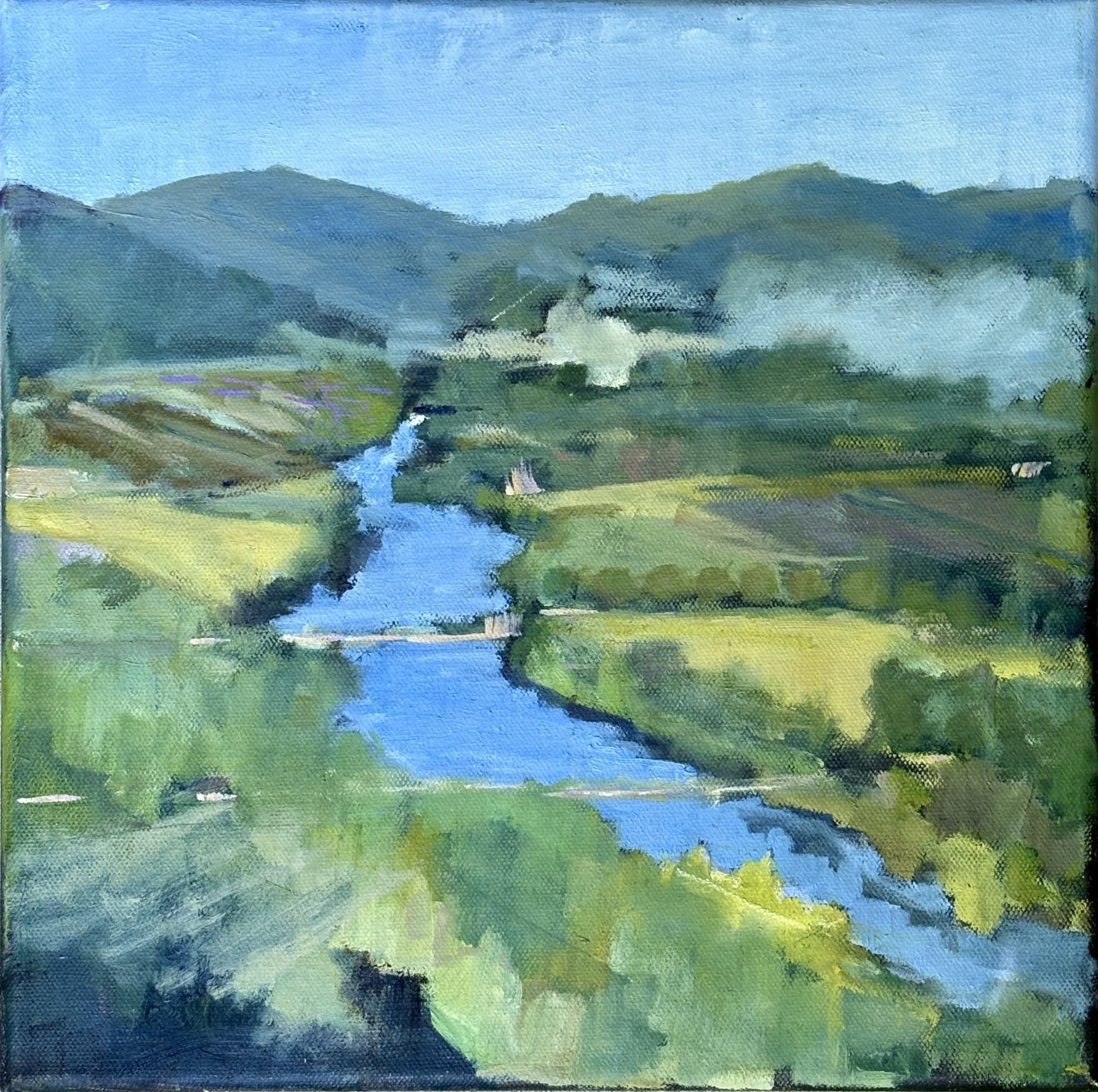 River Morning - 12 x 12 inches - oil on canvas