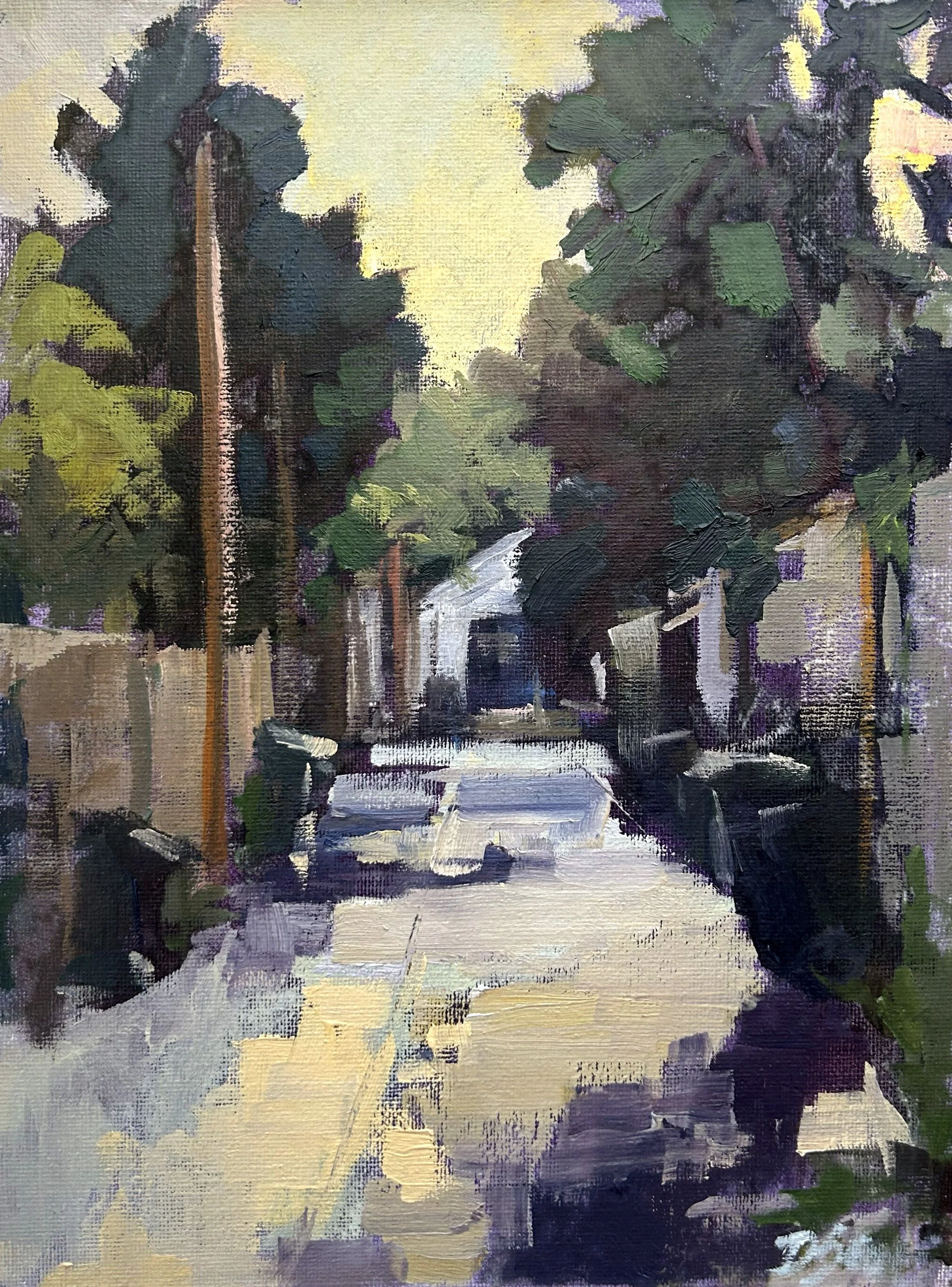 September Setting (2023)

oil on panel en plein air 
12 x 9 inches framed

