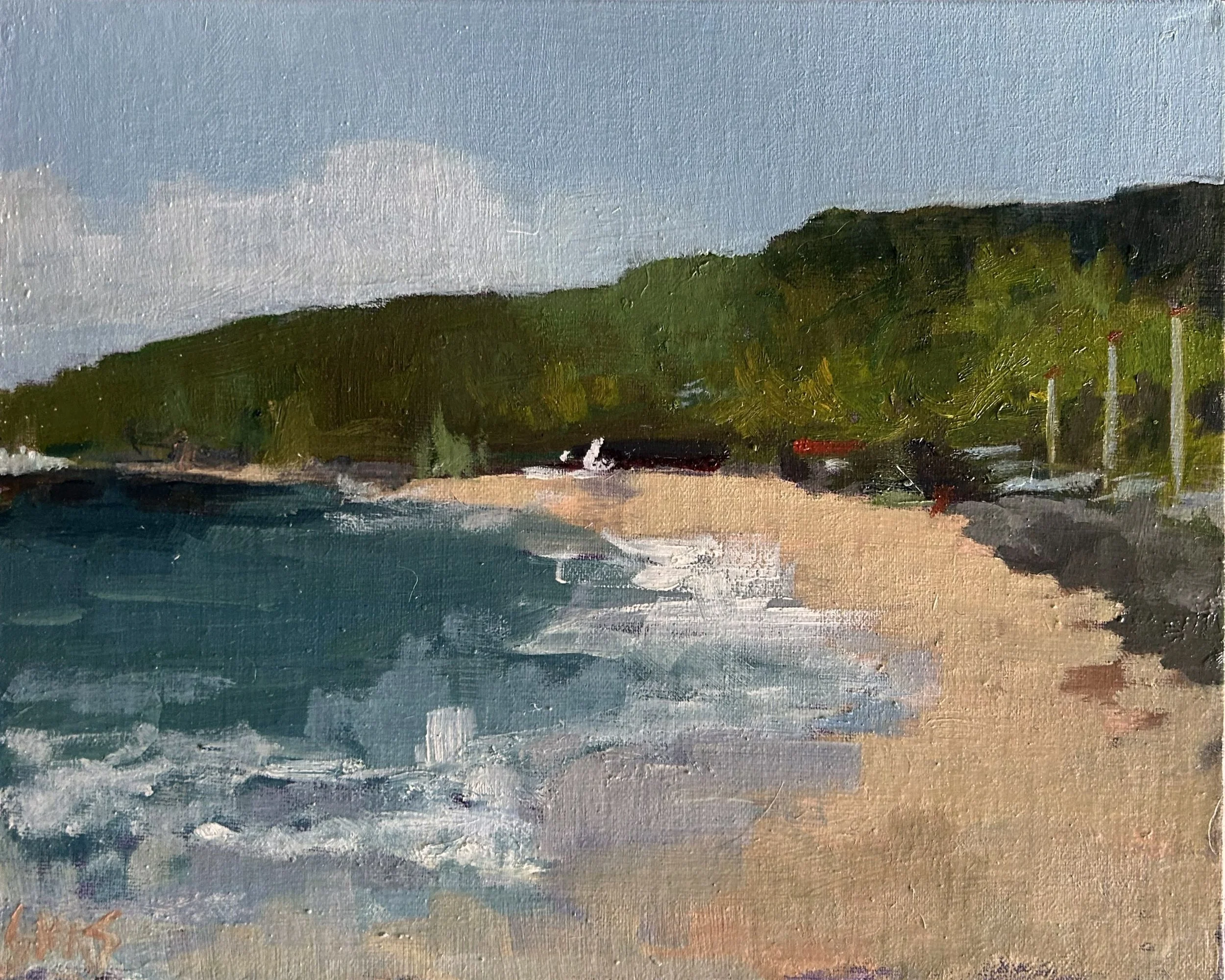 Pearl Beach (2023)

oil on linen panel en plein air 
8 x 10 inches framed

