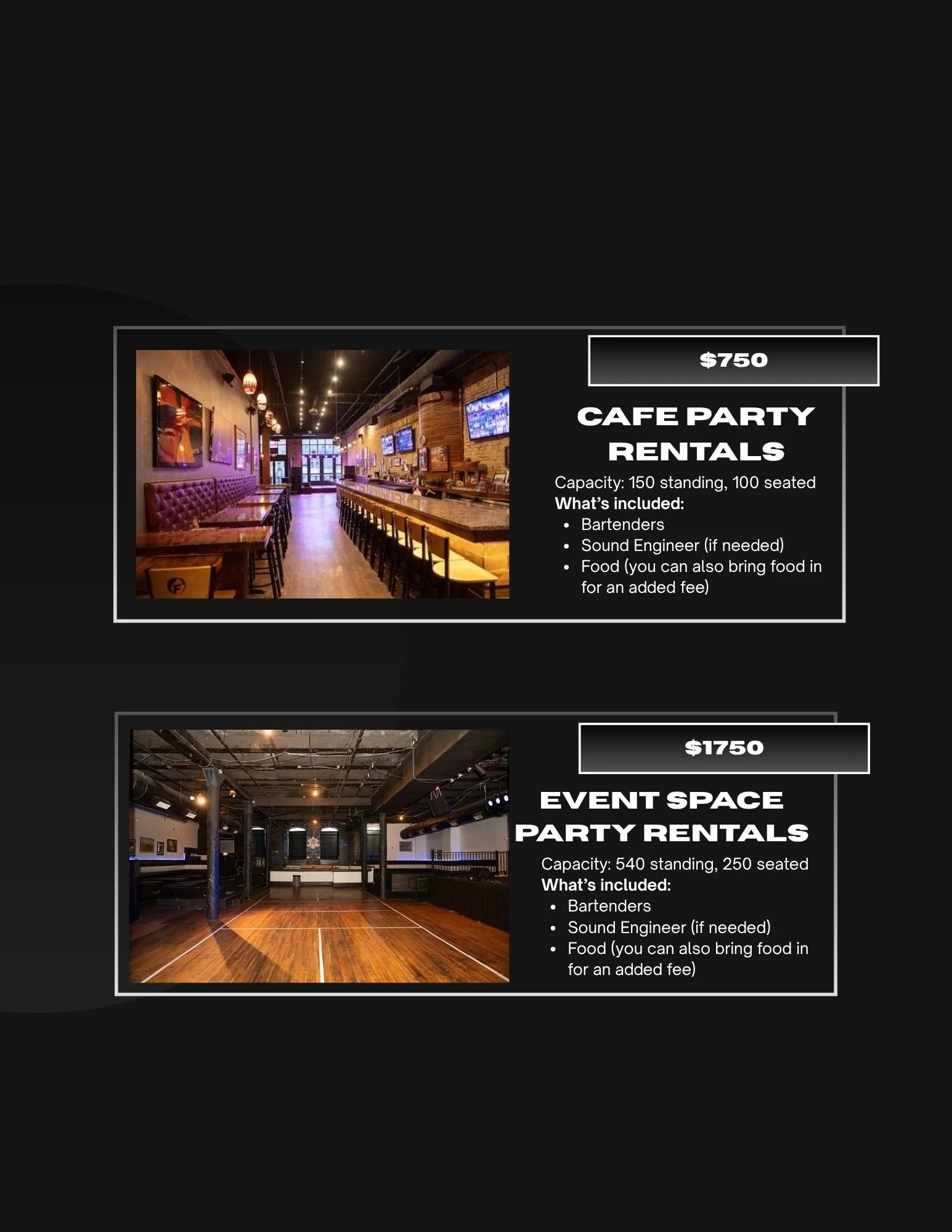 private party rentals